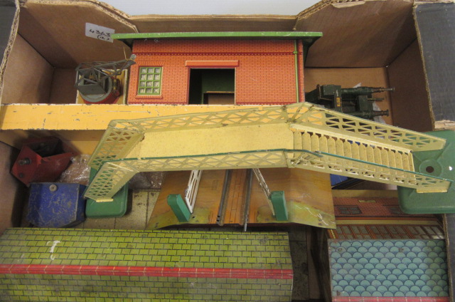 Playworn line side buildings by Hornby including goods shed Image