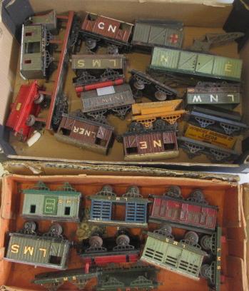 Playworn wagons by Hornby Trains including tank wagons Image