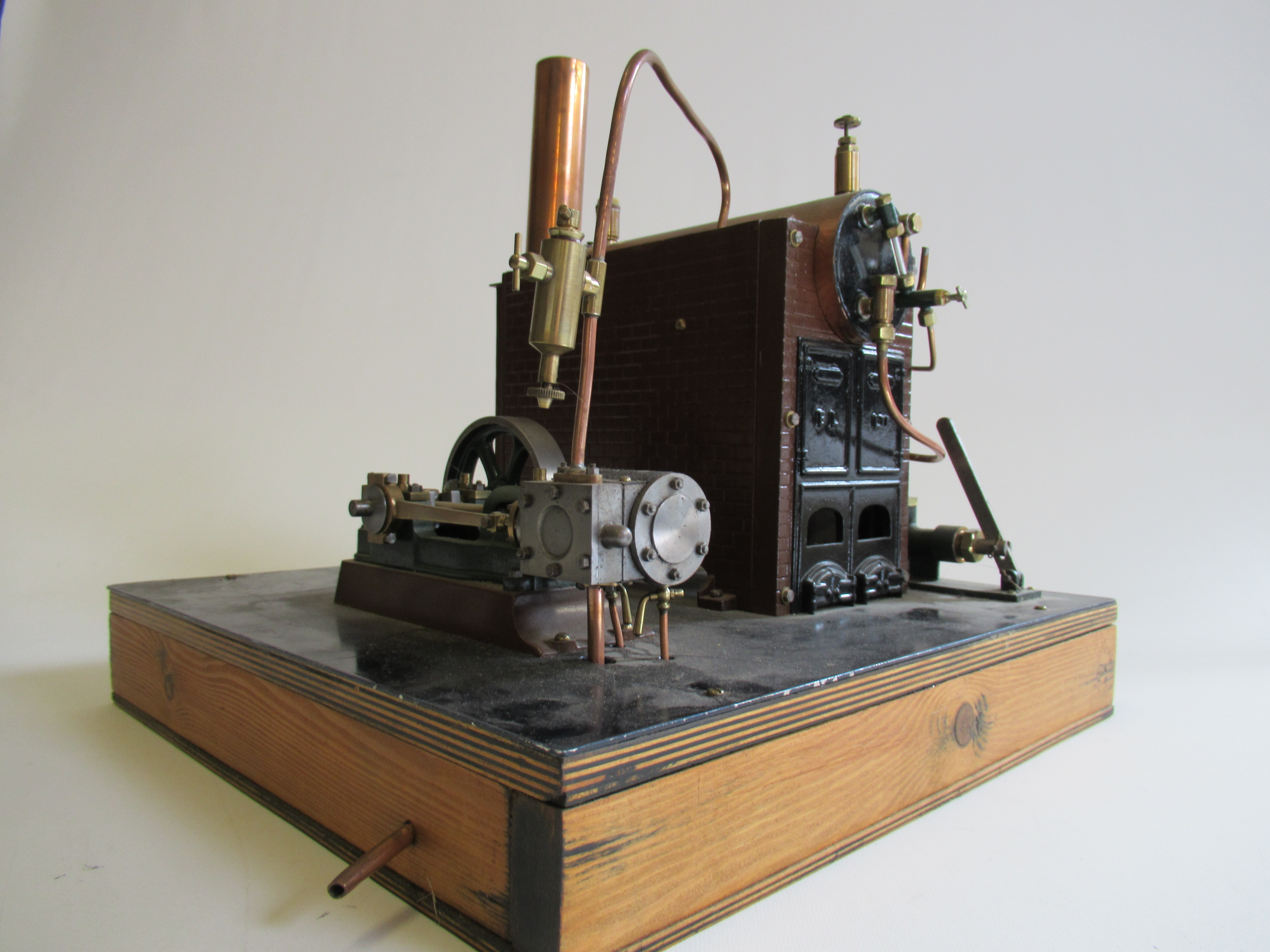 A stationary steam engine with Bassett-Lowke gas fired boiler Image