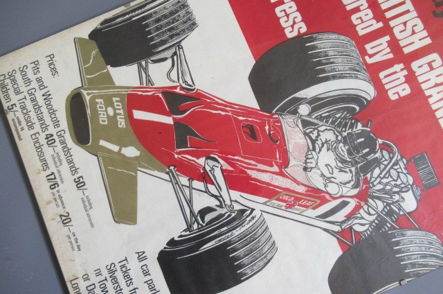 A vintage poster for the Silverstone RAC British Grand Prix Image
