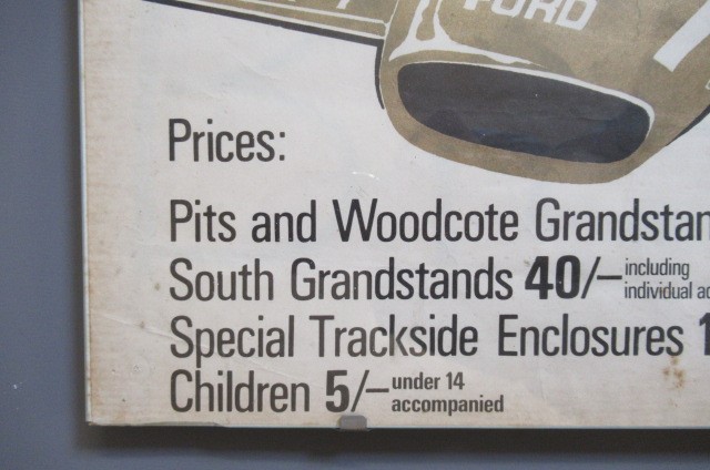 A vintage poster for the Silverstone RAC British Grand Prix Image