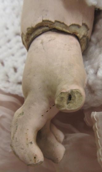 A Jutta bisque socket head crying doll Image