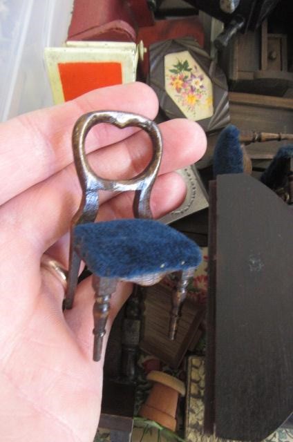 A collection of dolls house furniture Image