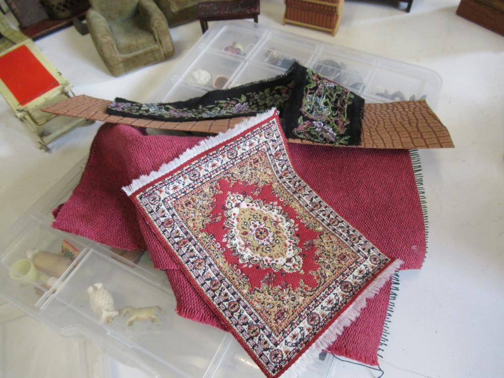 A collection of dolls house furniture Image