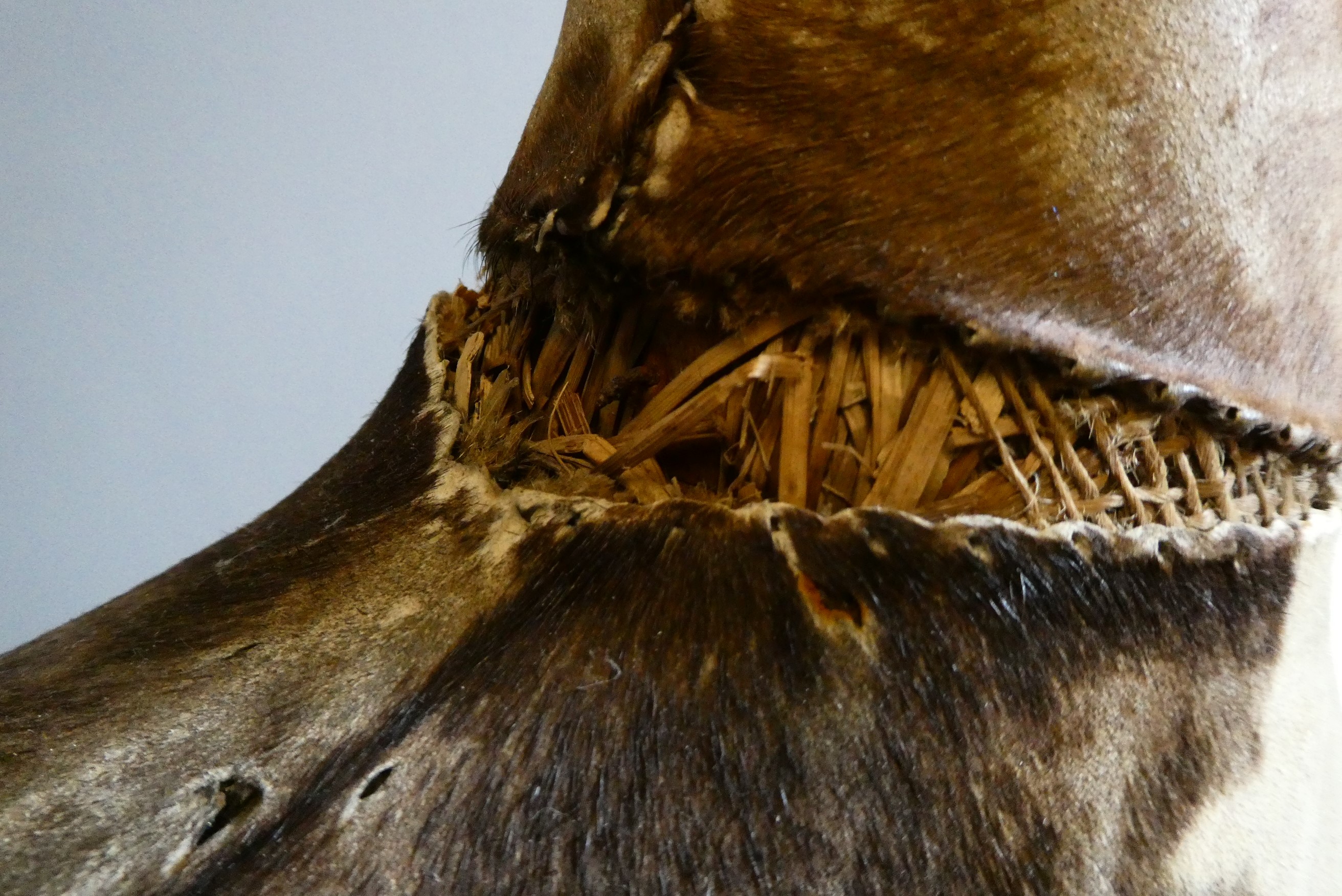 An antique pull-a-long rocking horse Image