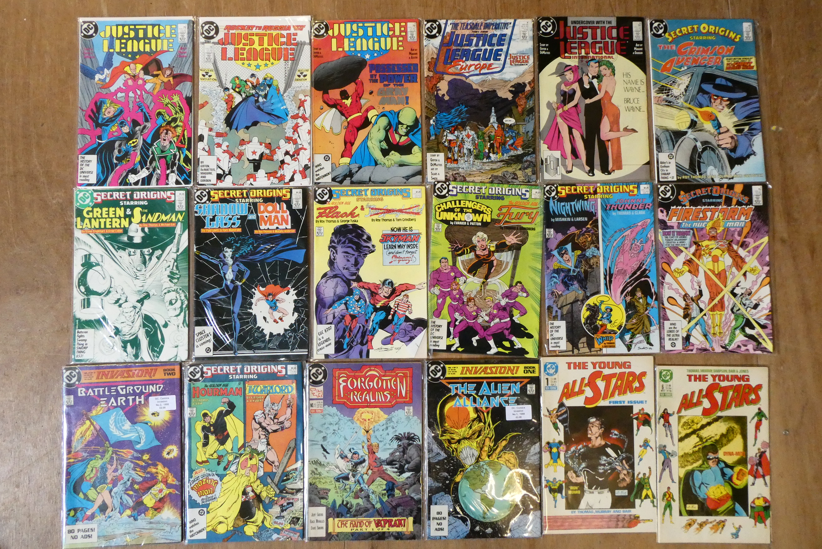 A collection of early edition DC comics Image