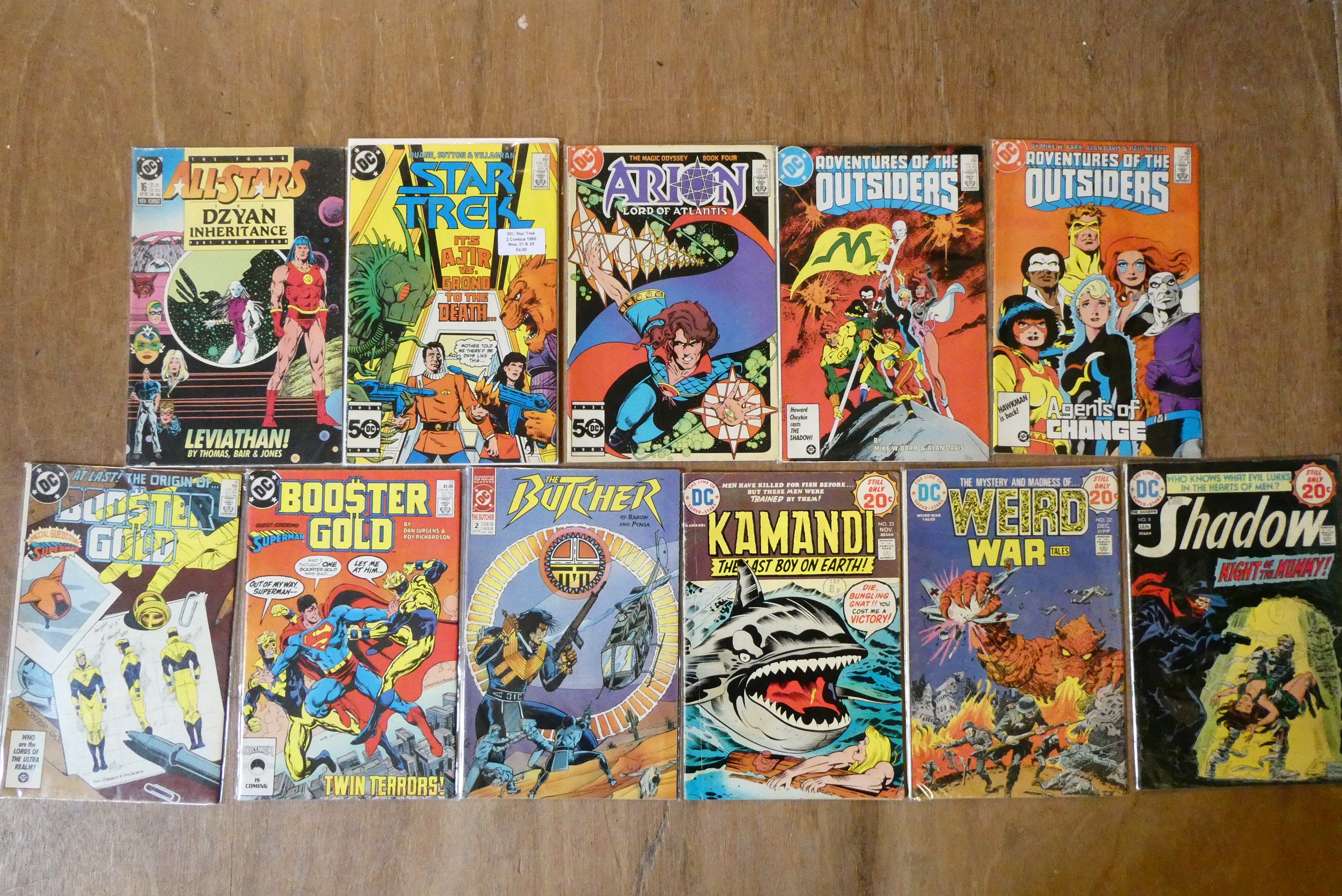 A collection of early edition DC comics Image