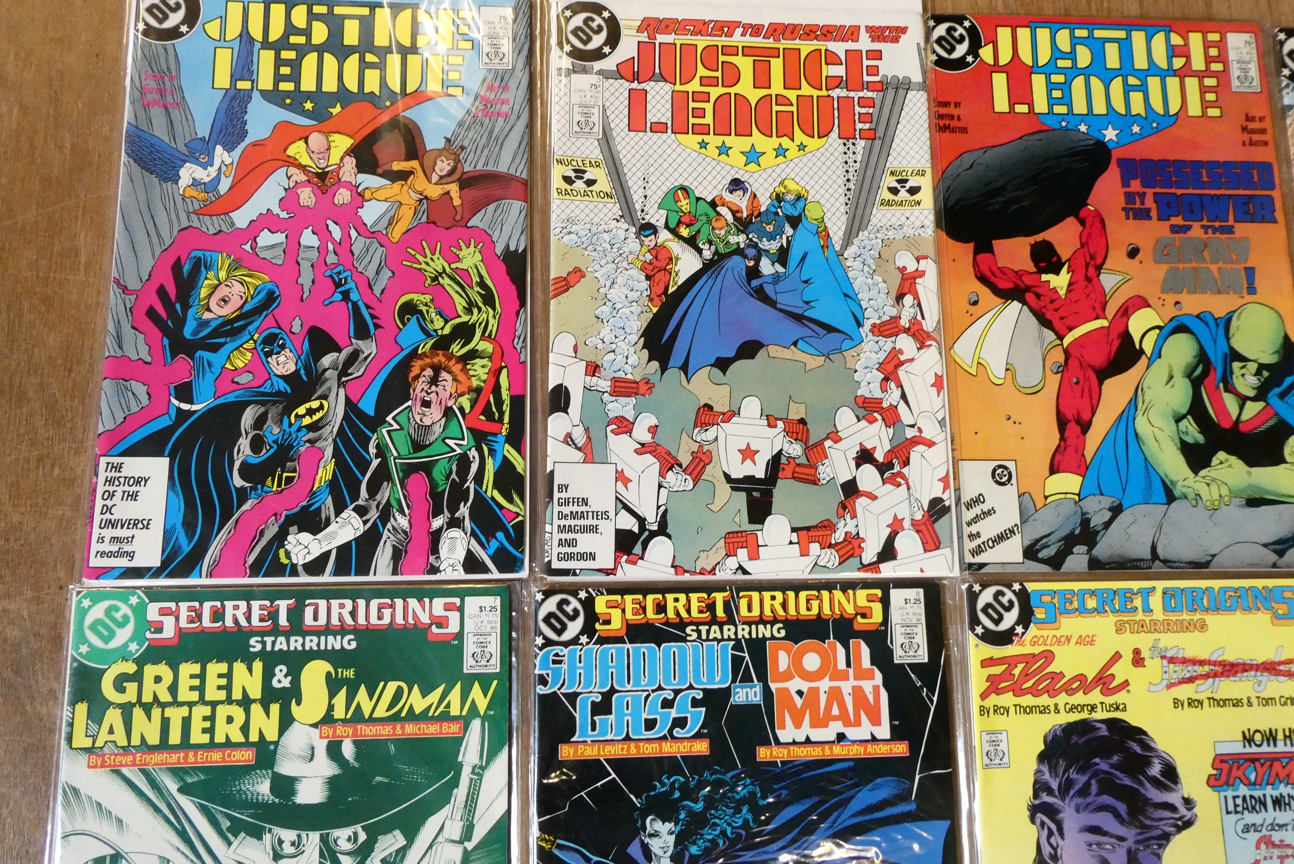 A collection of early edition DC comics Image