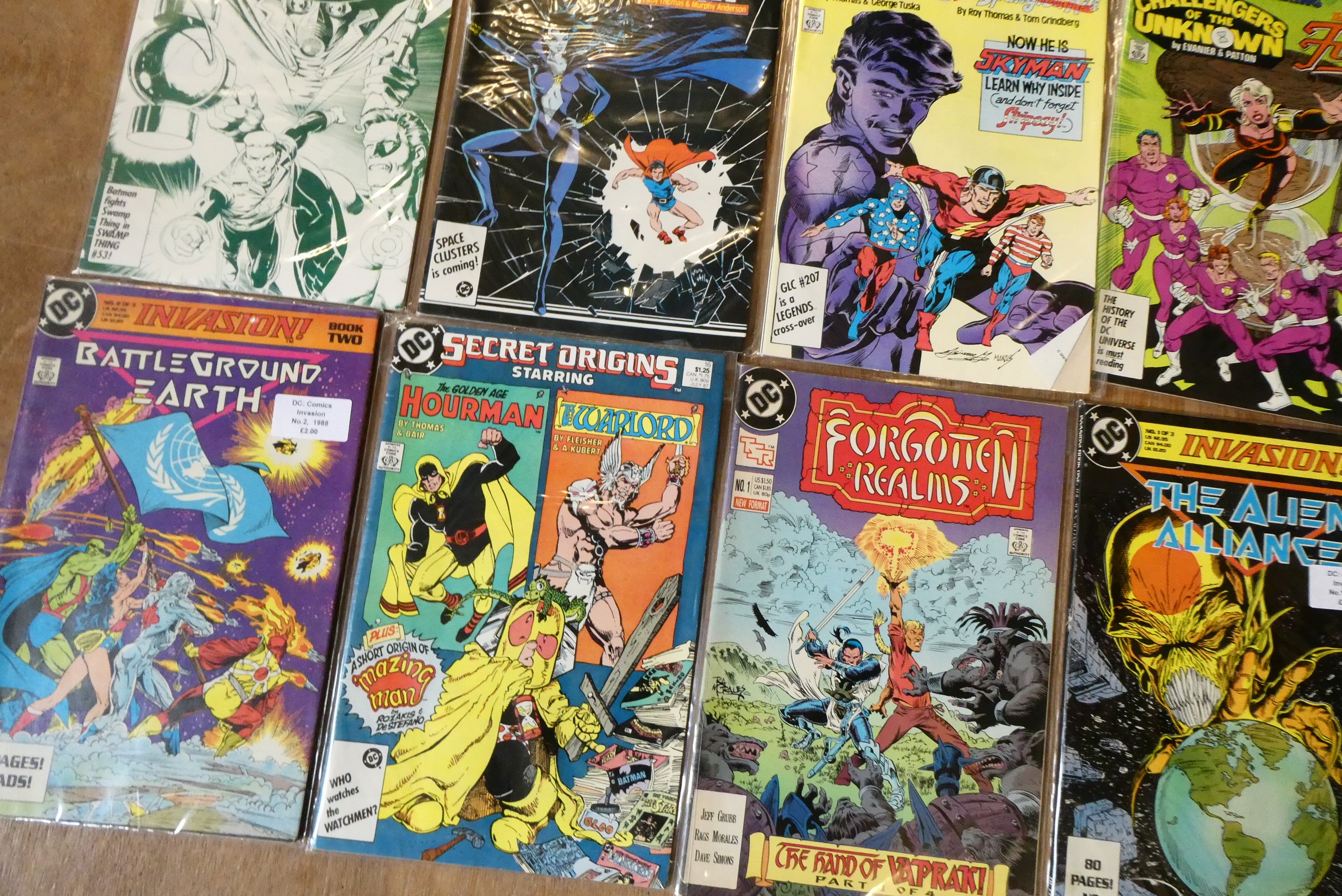 A collection of early edition DC comics Image