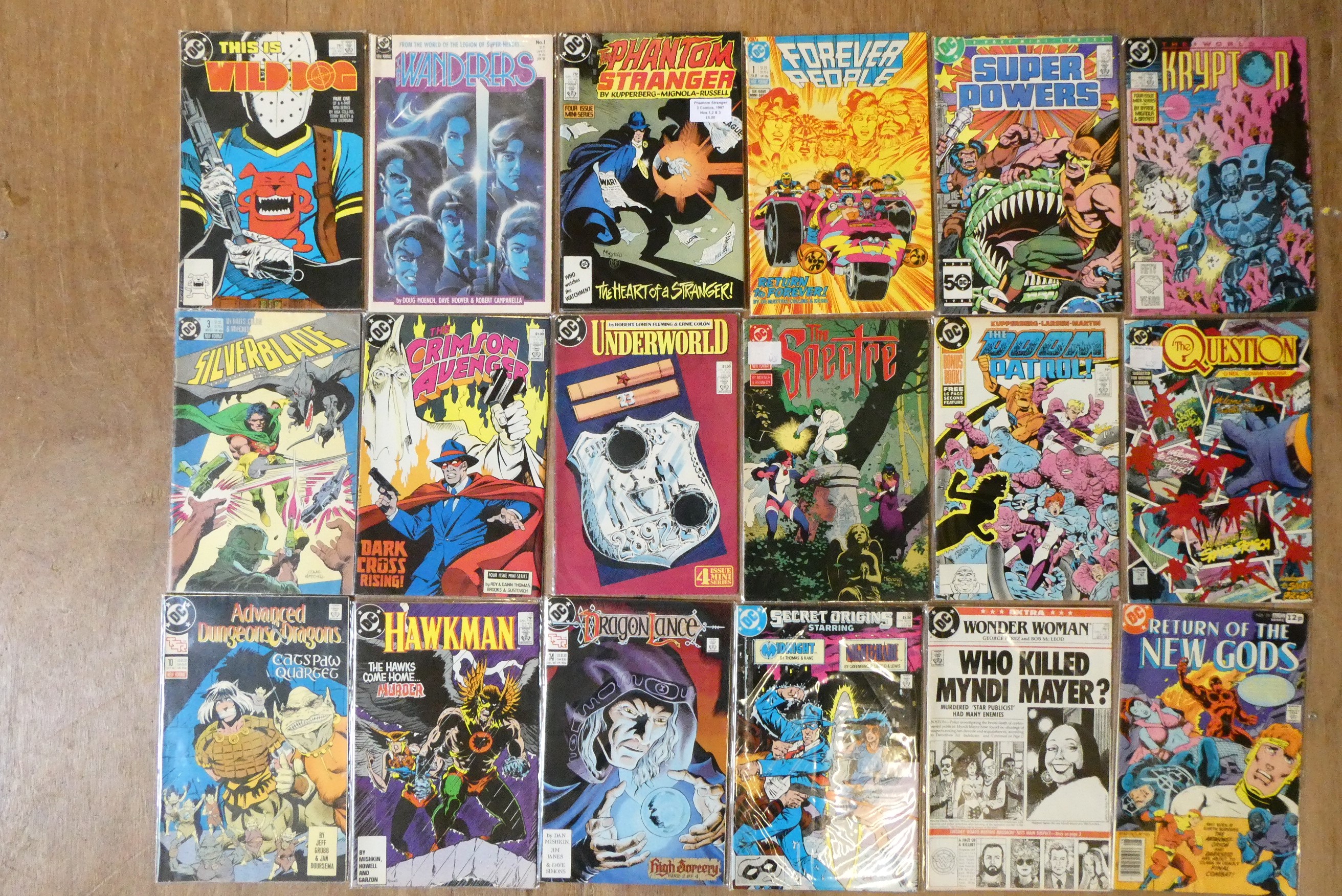 A collection of early edition DC comics Image