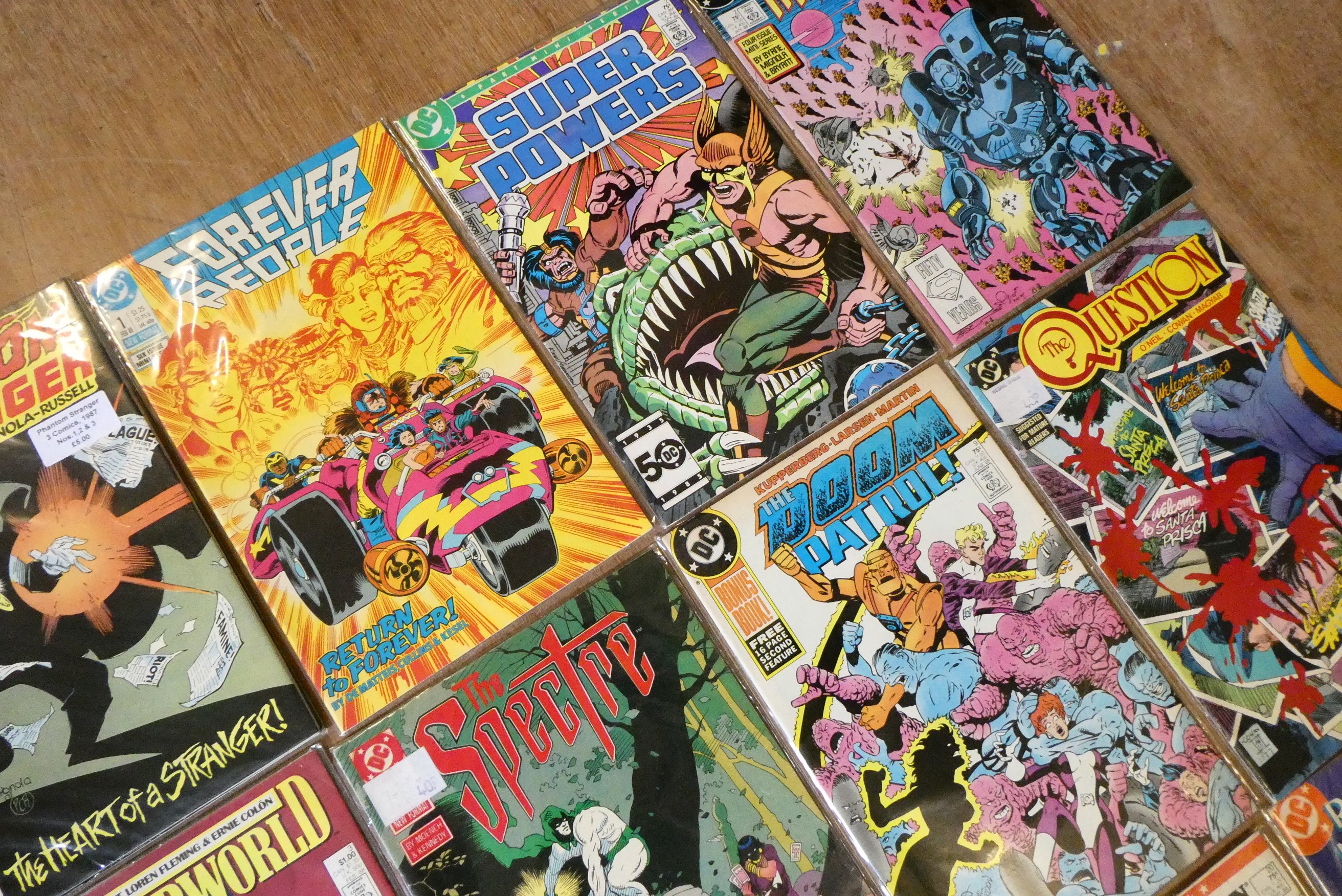 A collection of early edition DC comics Image