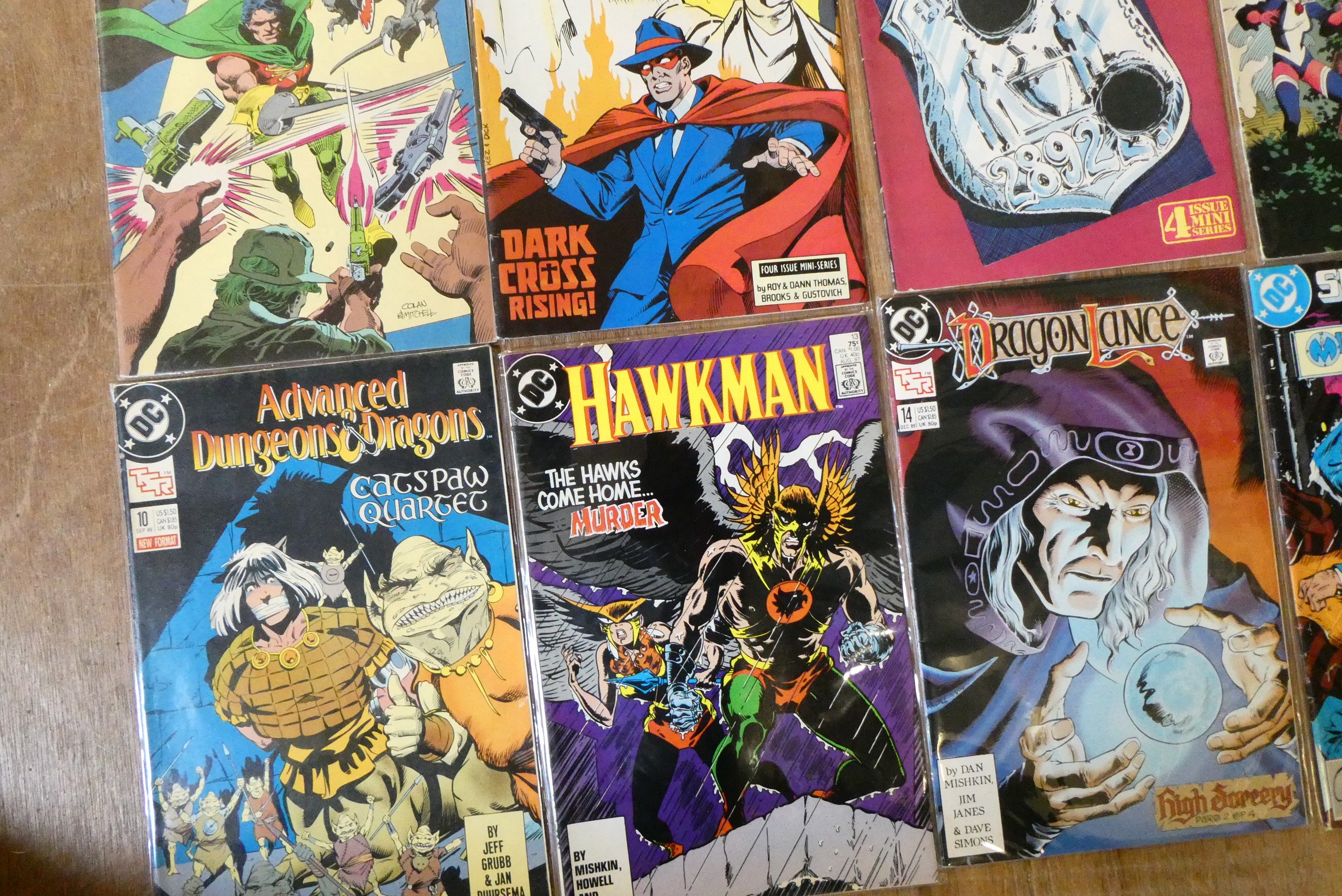 A collection of early edition DC comics Image