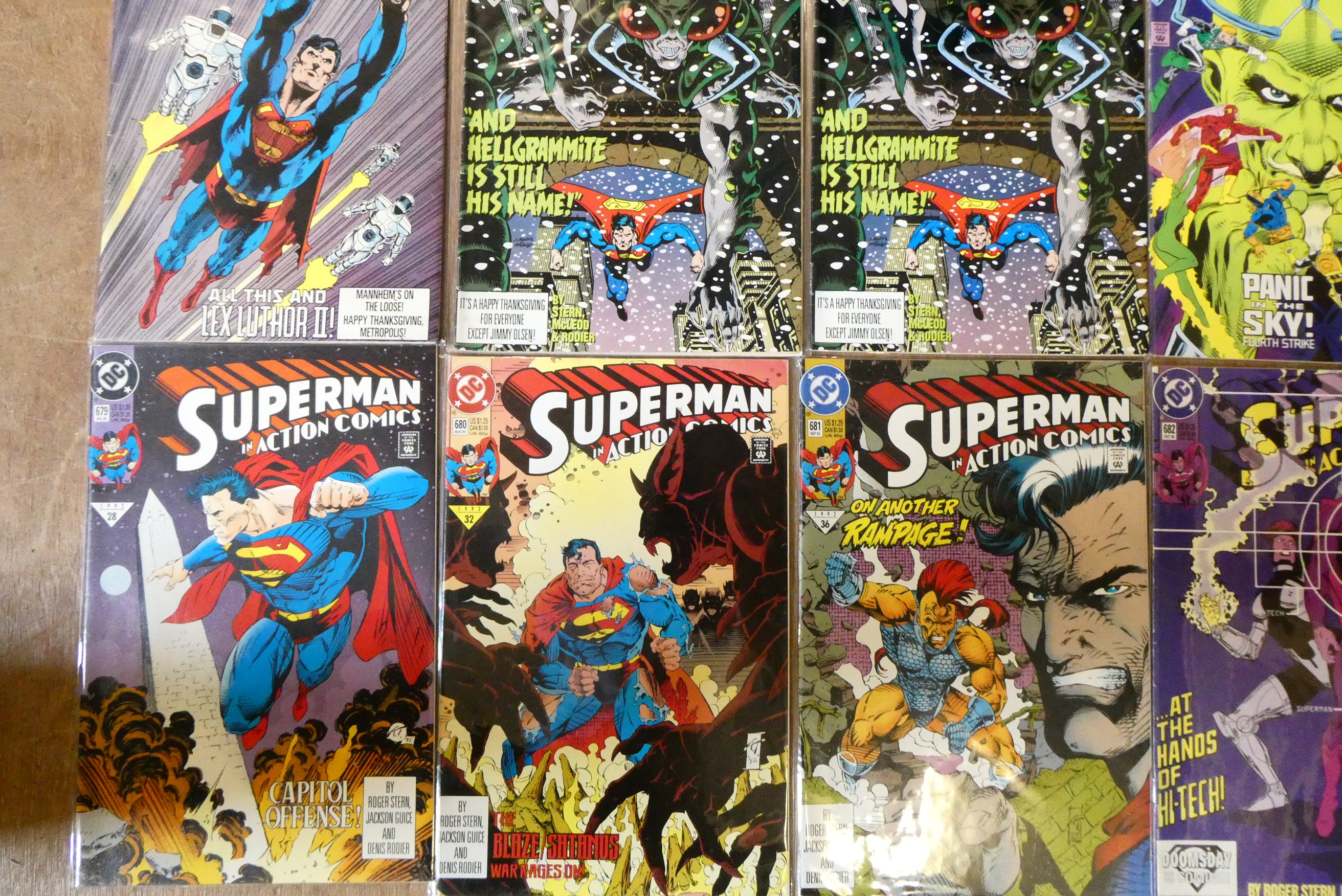A collection of Superman DC comics Image