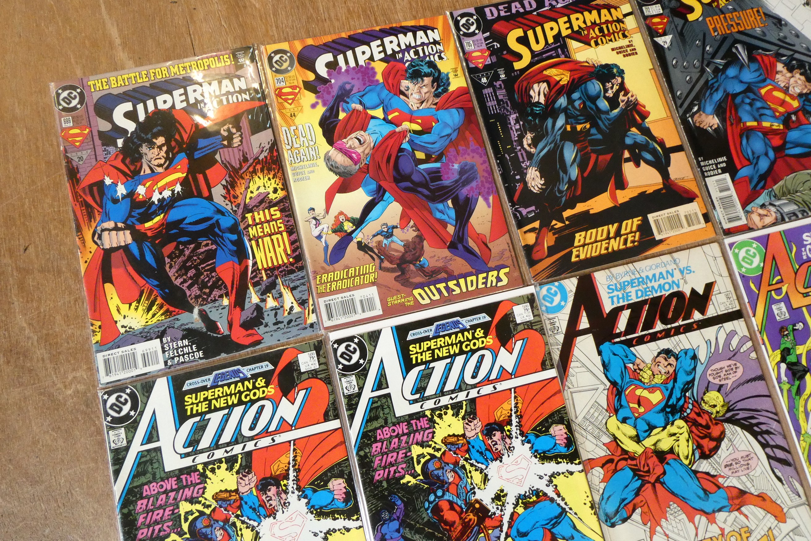 A collection of Superman DC comics Image