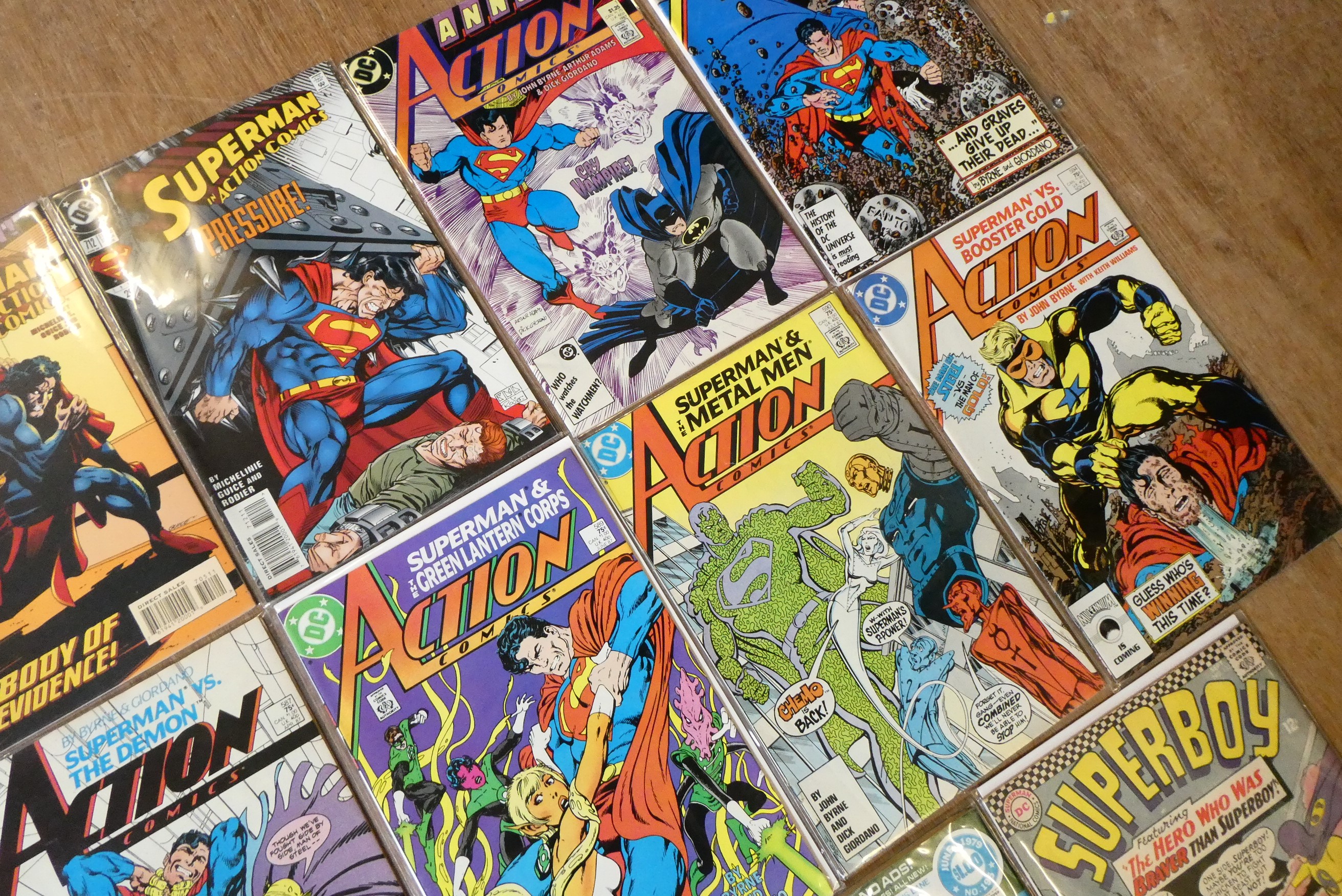 A collection of Superman DC comics Image