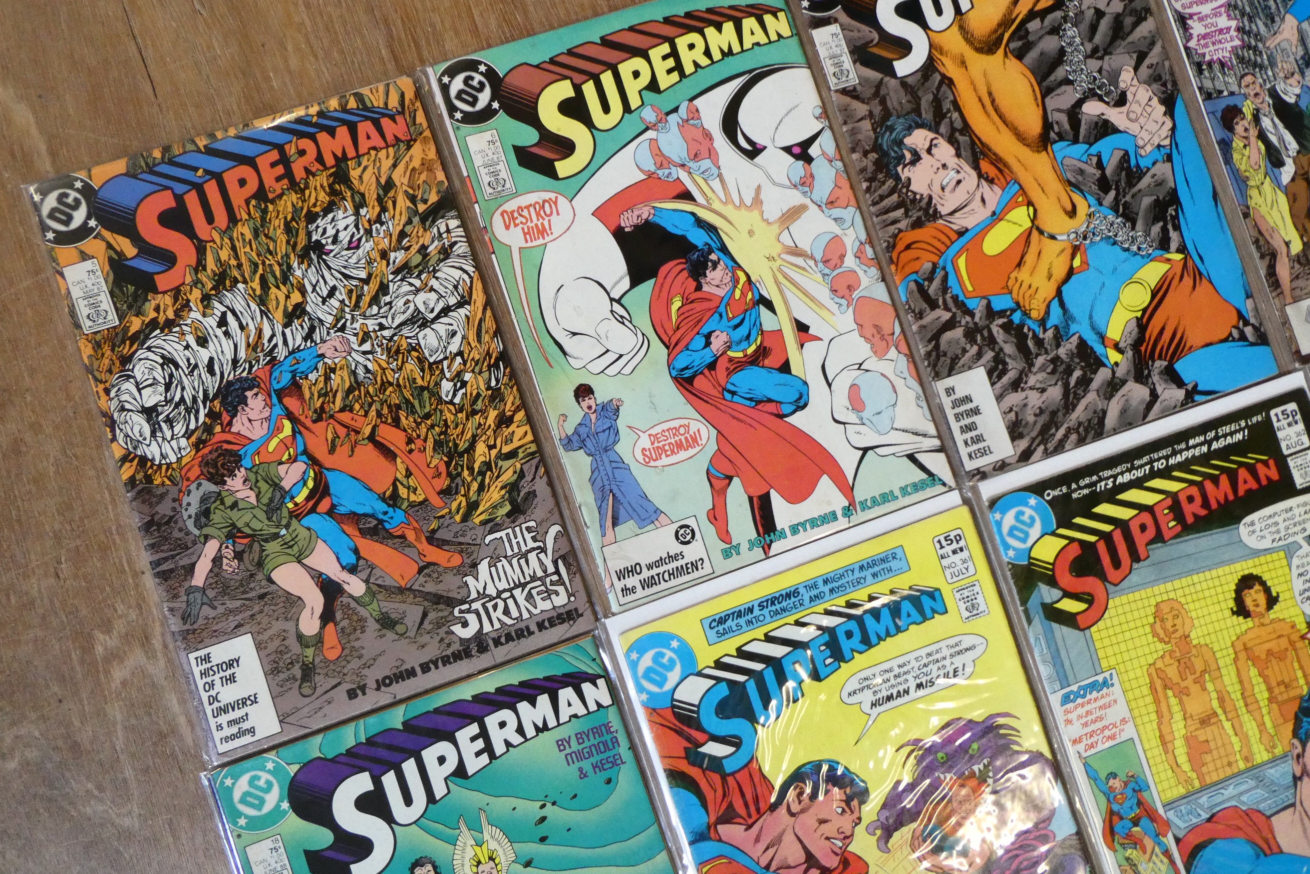 A collection of DC SUPERMAN comics Image