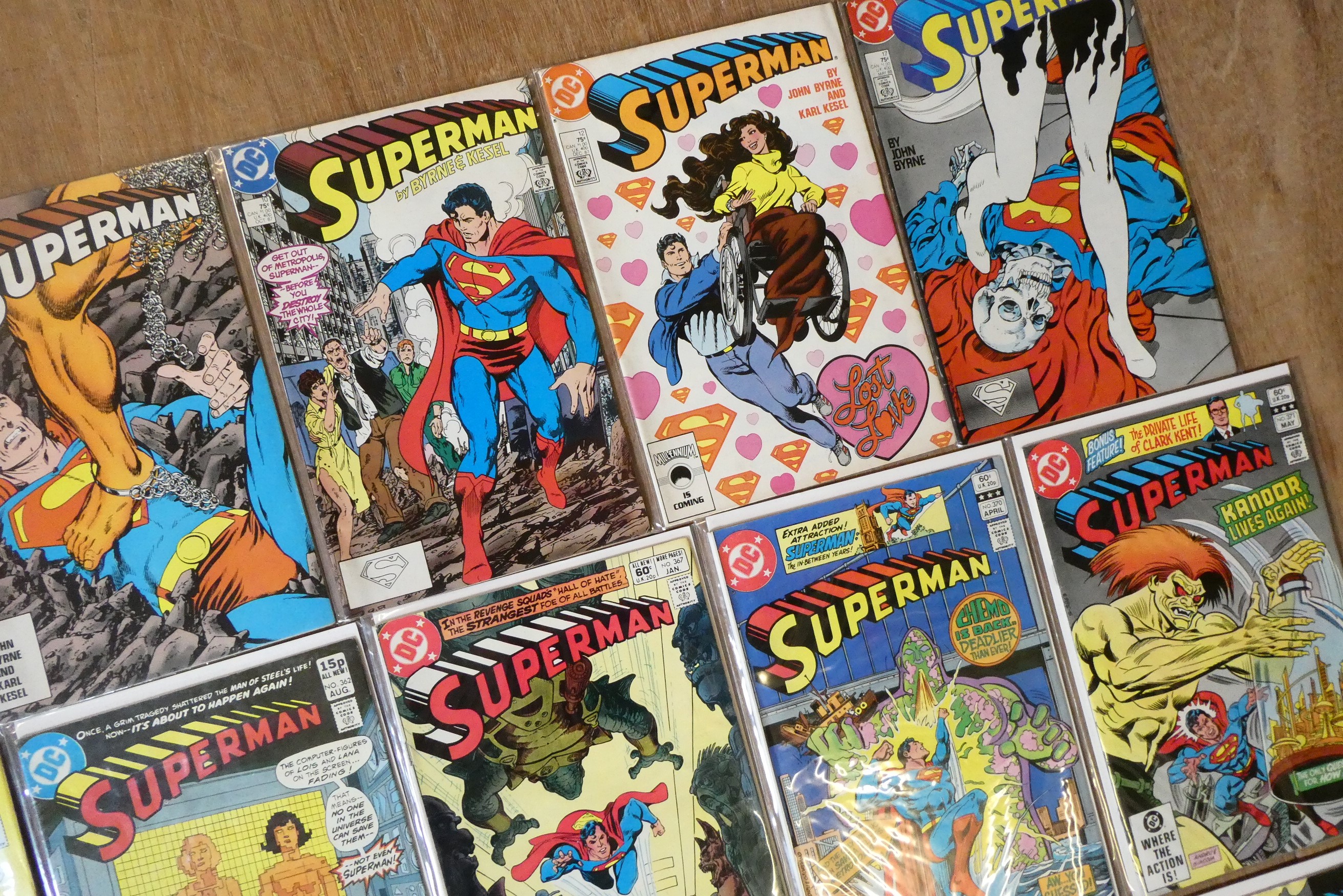 A collection of DC SUPERMAN comics Image