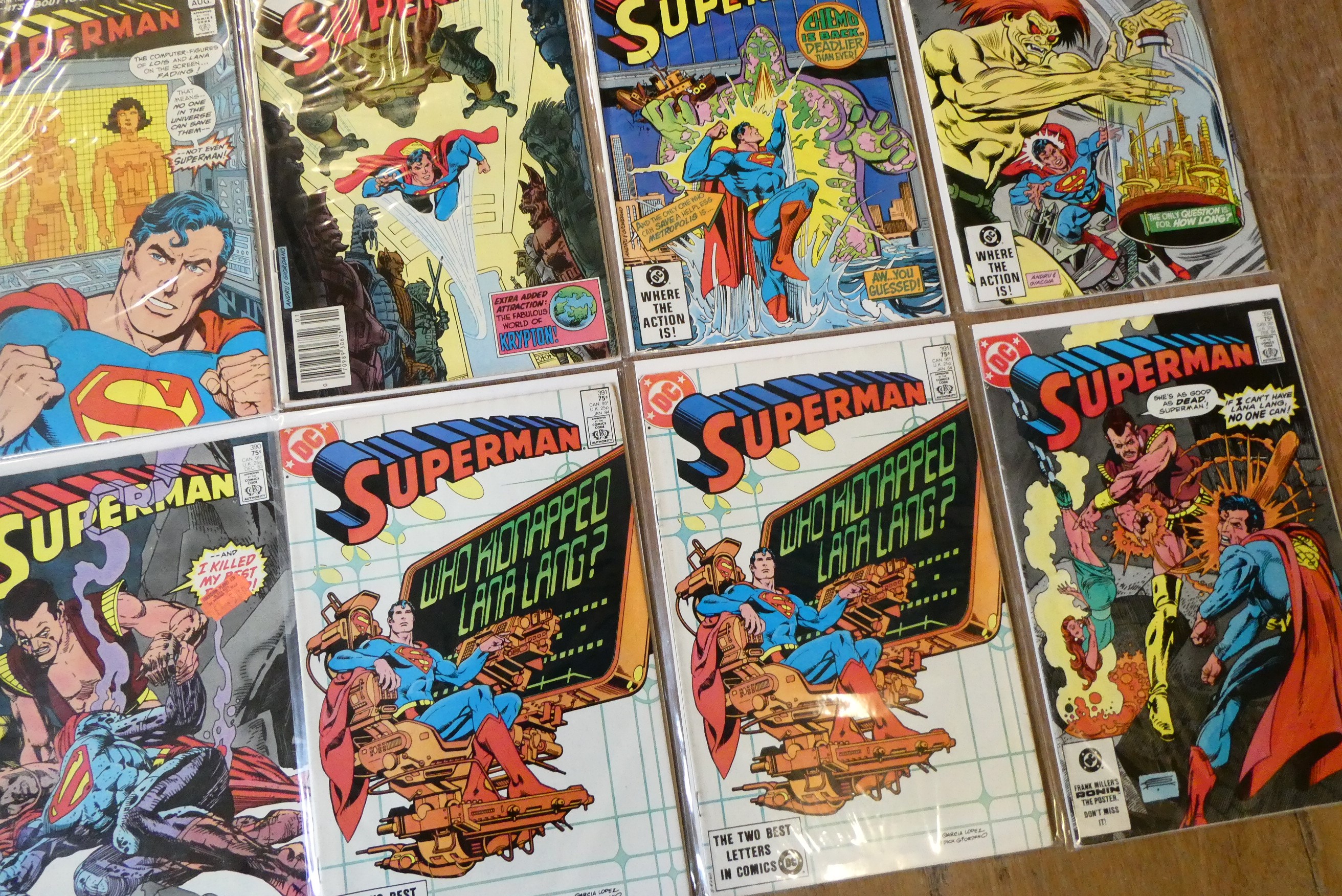 A collection of DC SUPERMAN comics Image