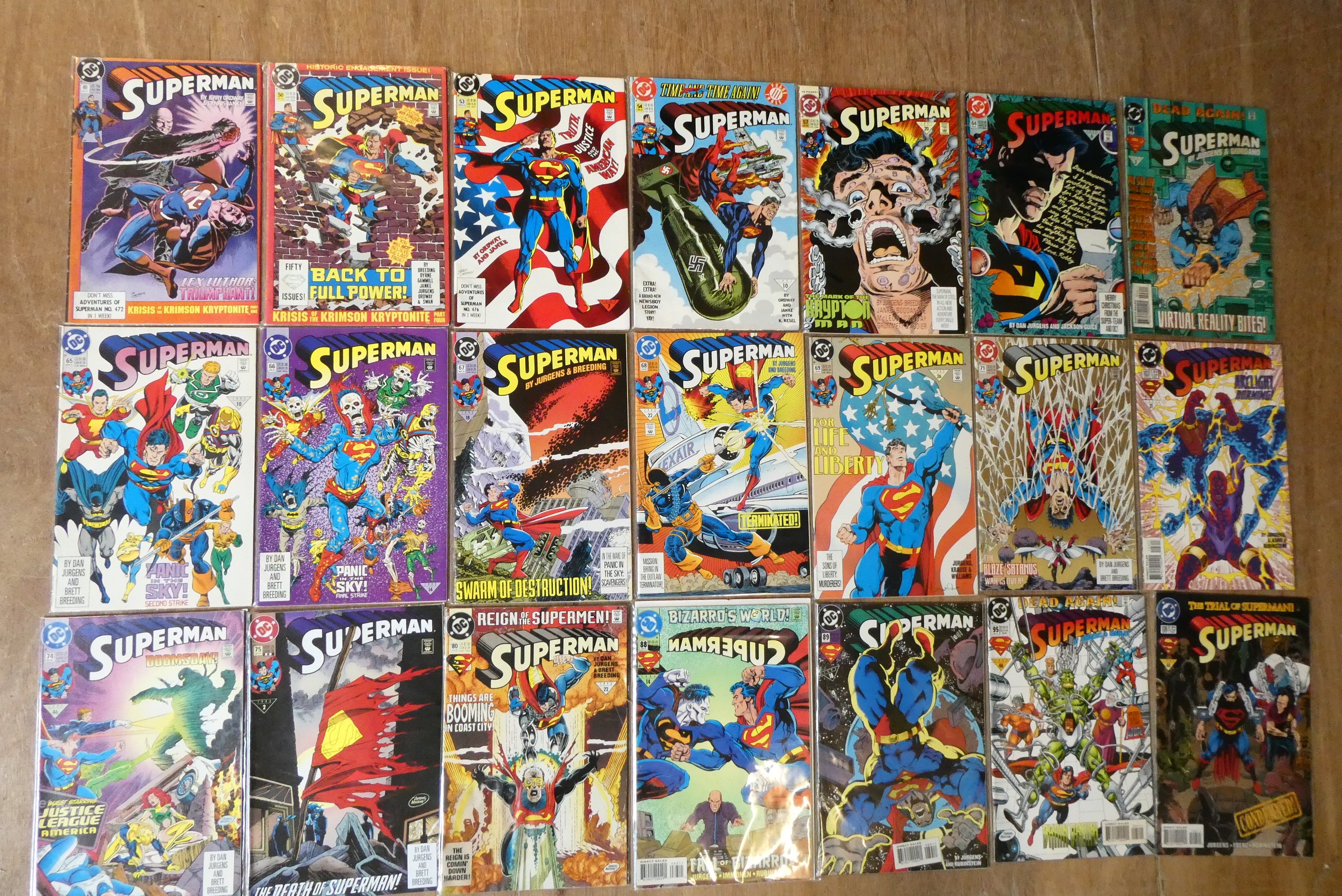 A collection of DC SUPERMAN comics Image