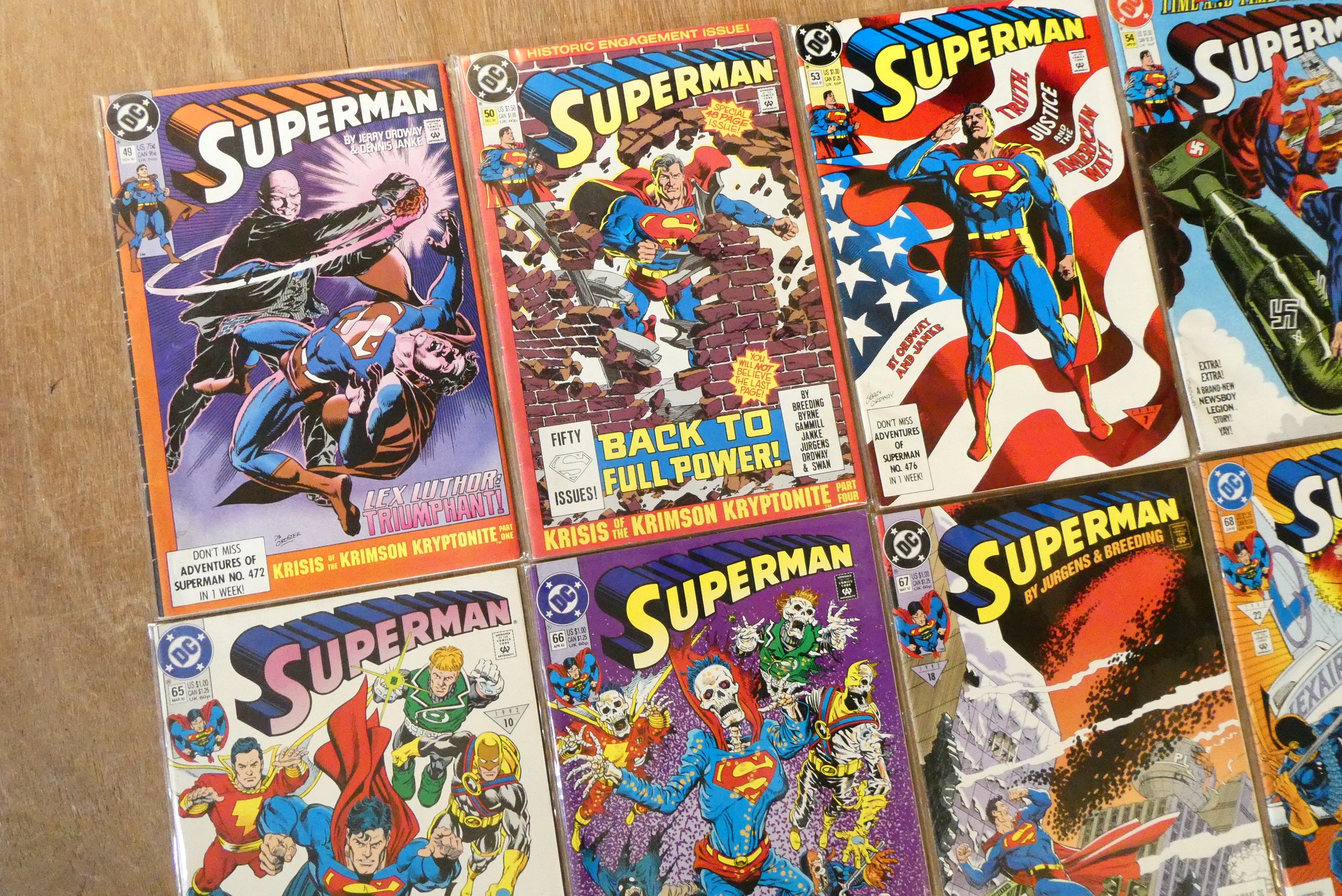 A collection of DC SUPERMAN comics Image