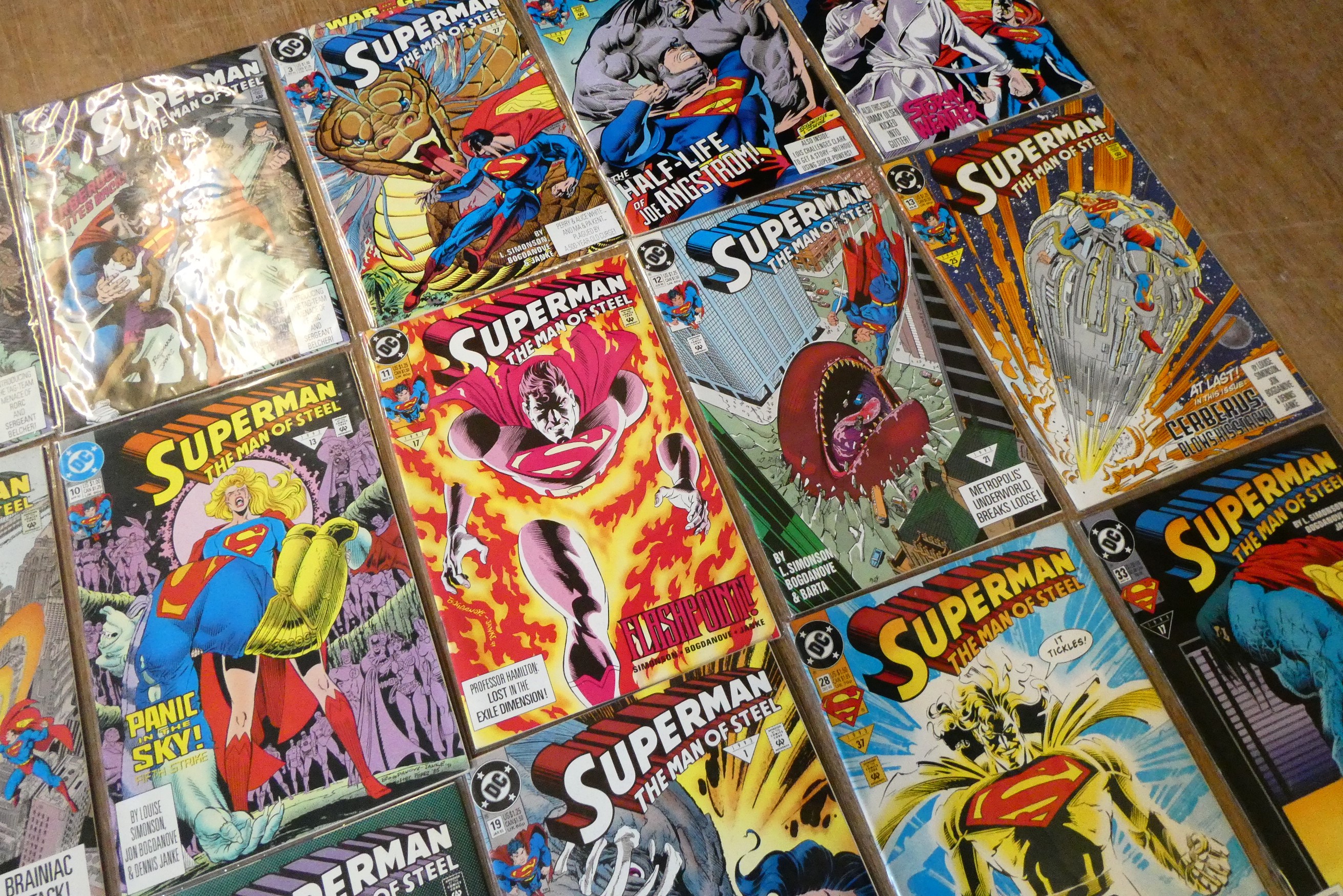 A collection of Superman DC comics Image