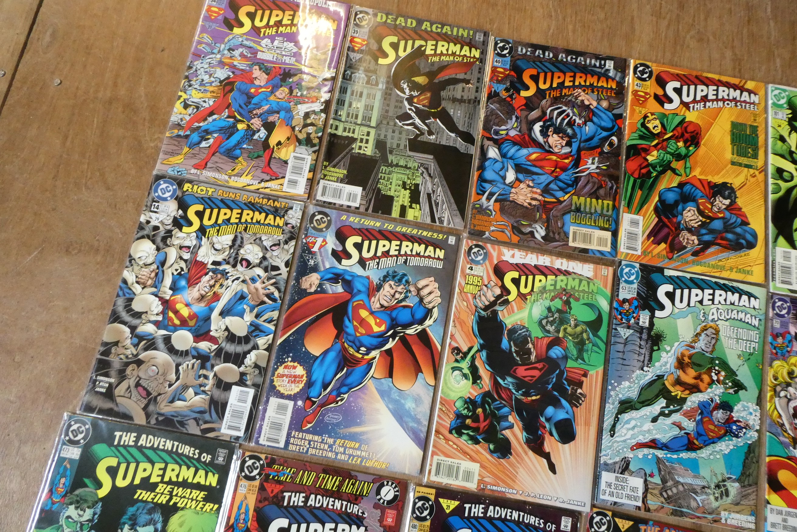A collection of Superman DC comics Image