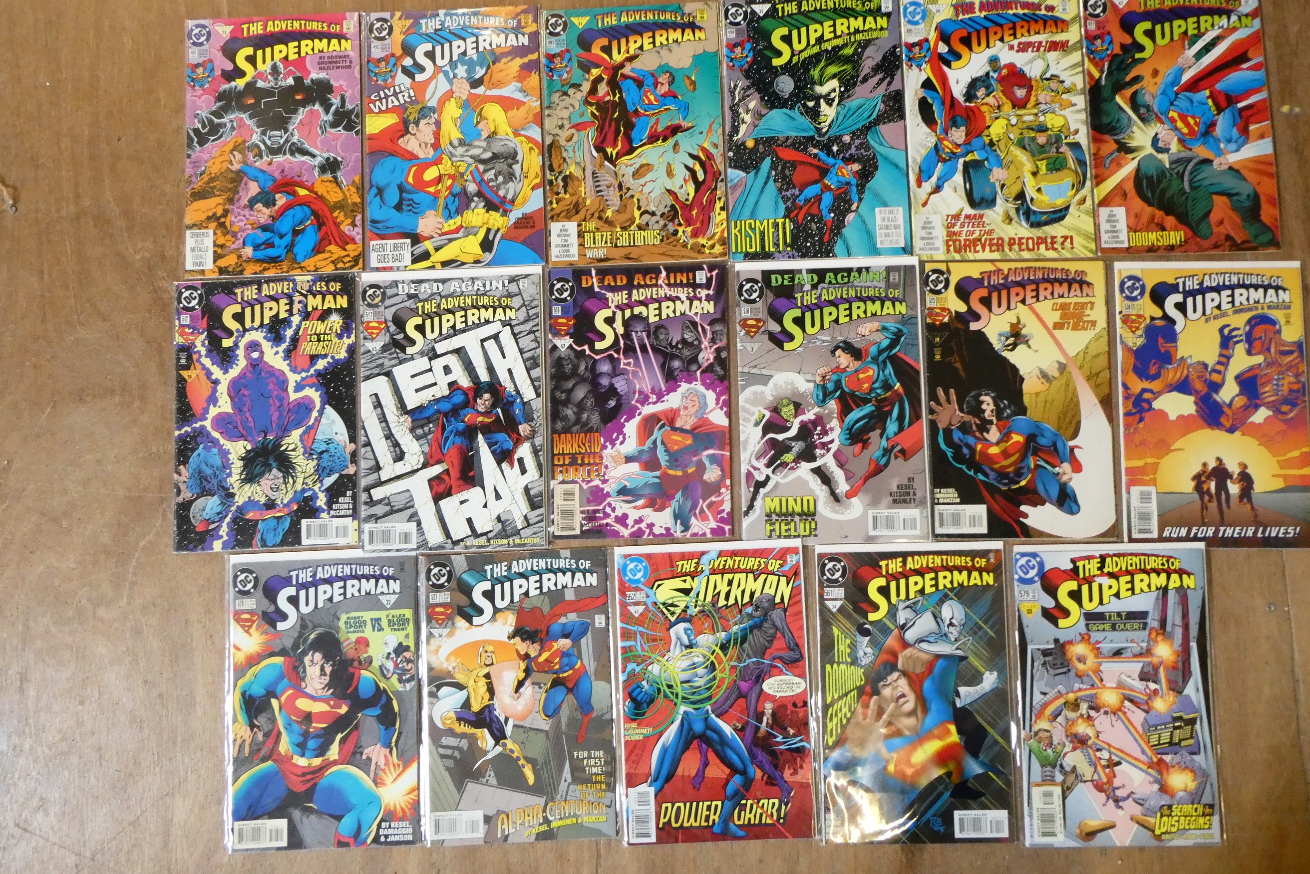 A collection of Superman DC comics Image