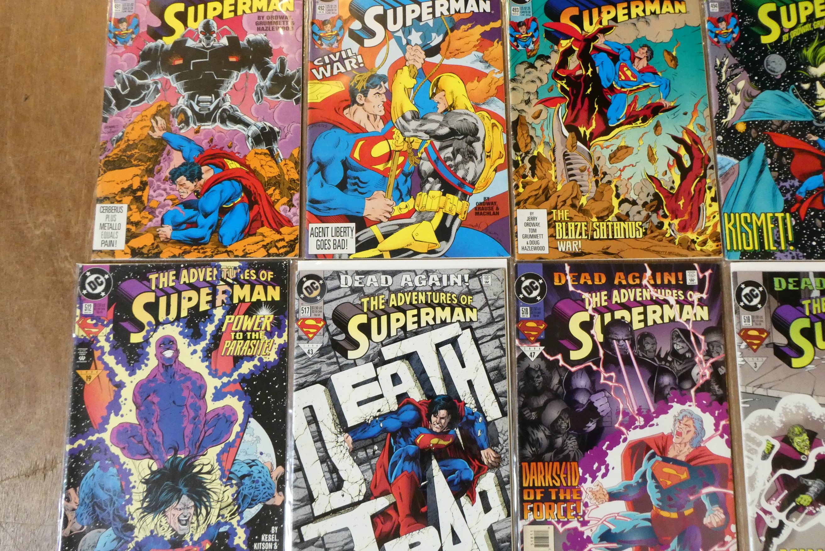 A collection of Superman DC comics Image