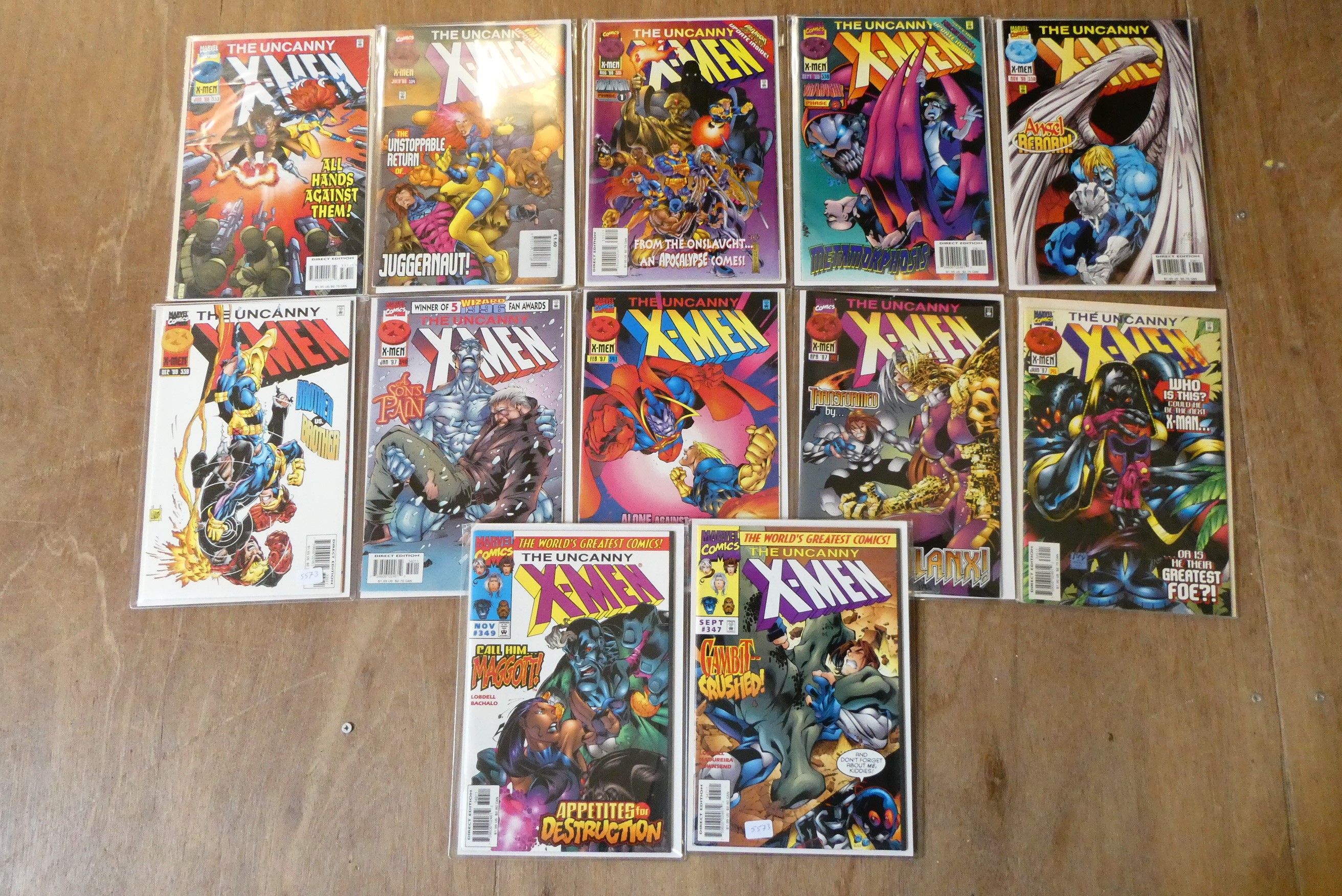 A collection of X-Men Marvel comics Image
