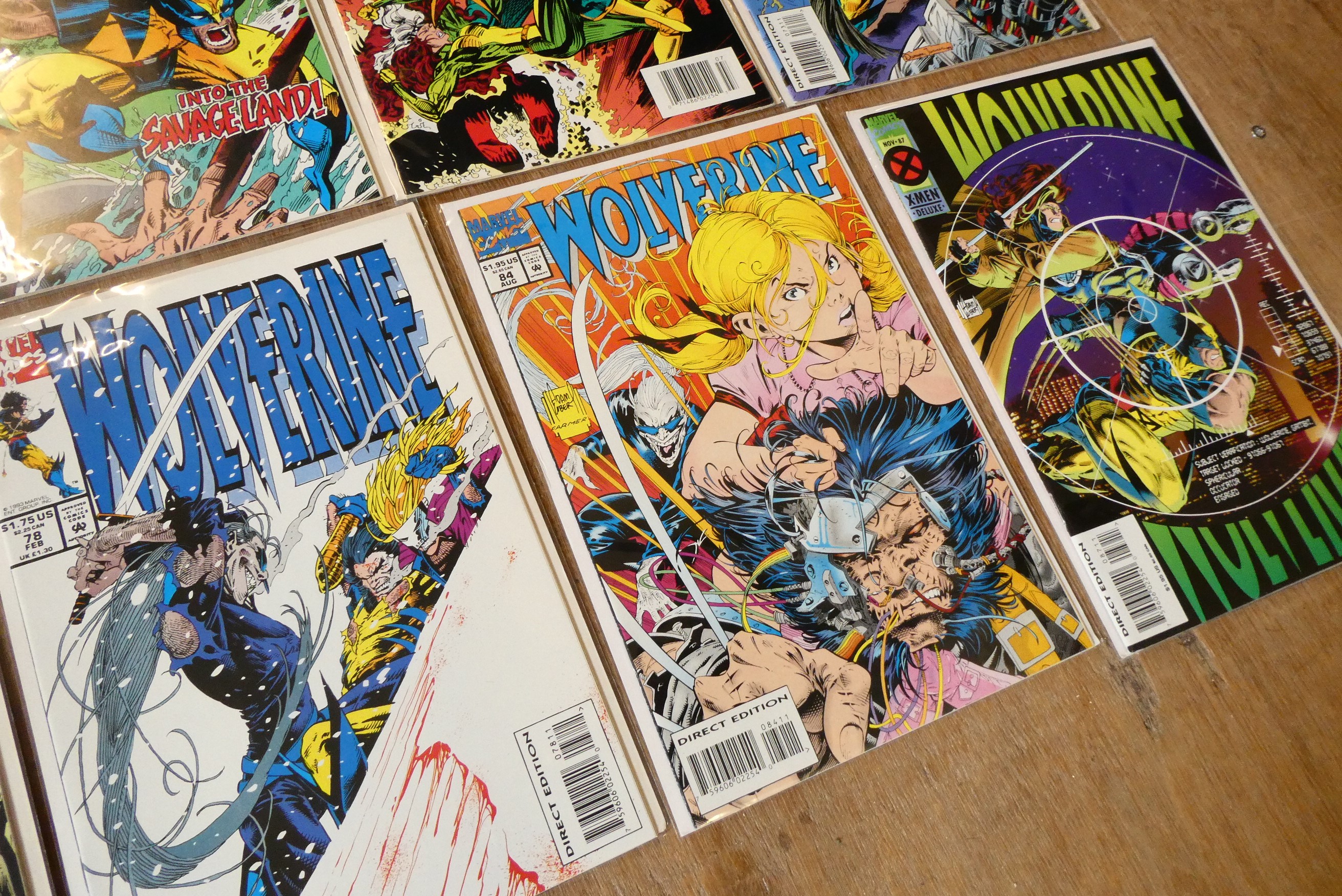 A collection of Wolverine Marvel comics Image