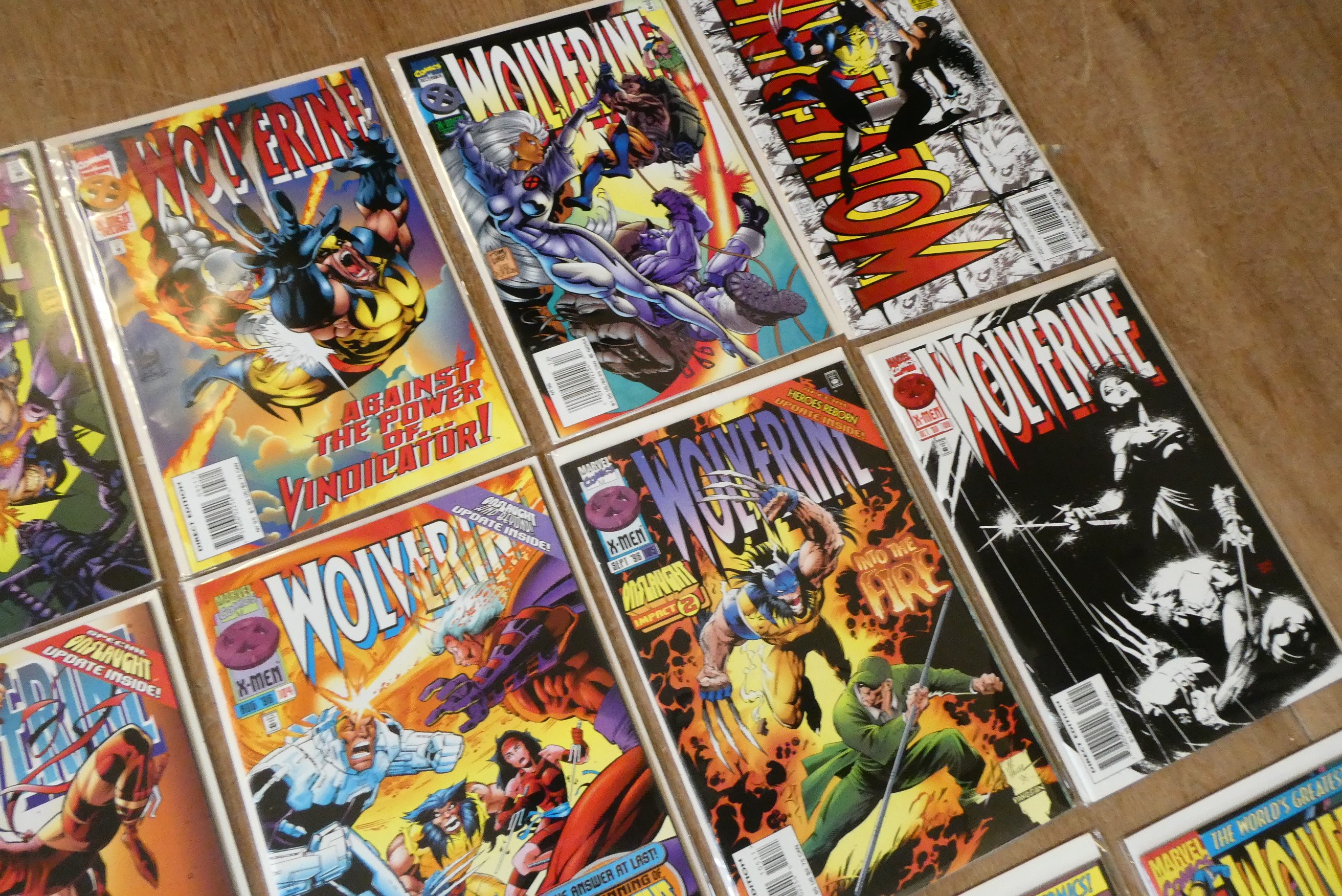 A collection of Wolverine Marvel comics Image