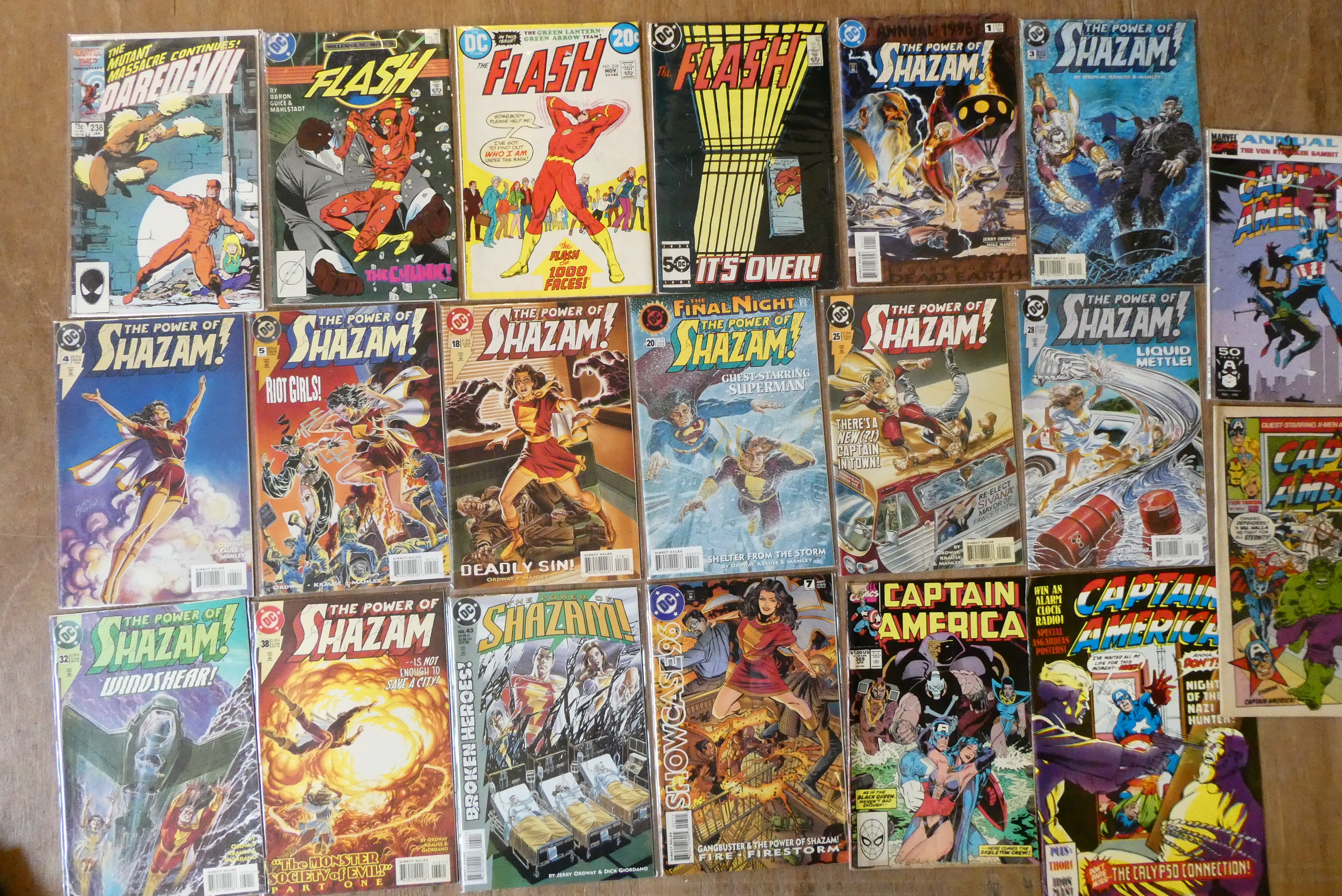 A collection of DC and Marvel comics Image