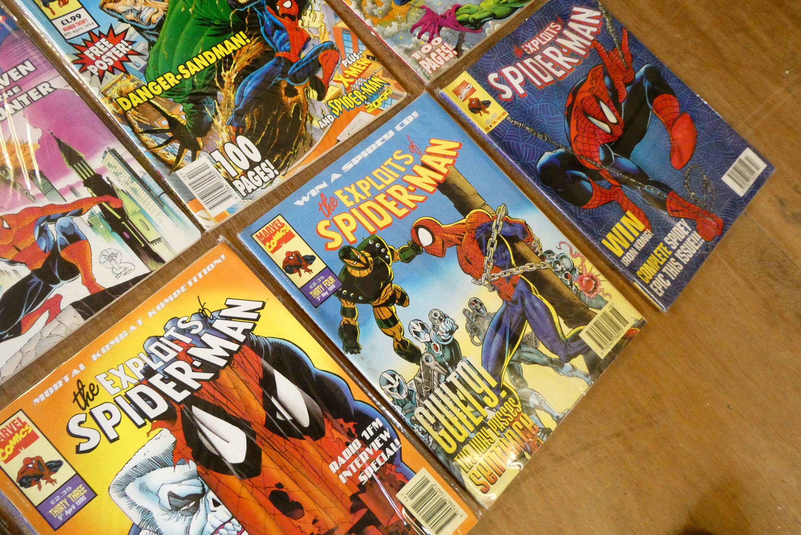 A collection of Spiderman Marvel comics Image