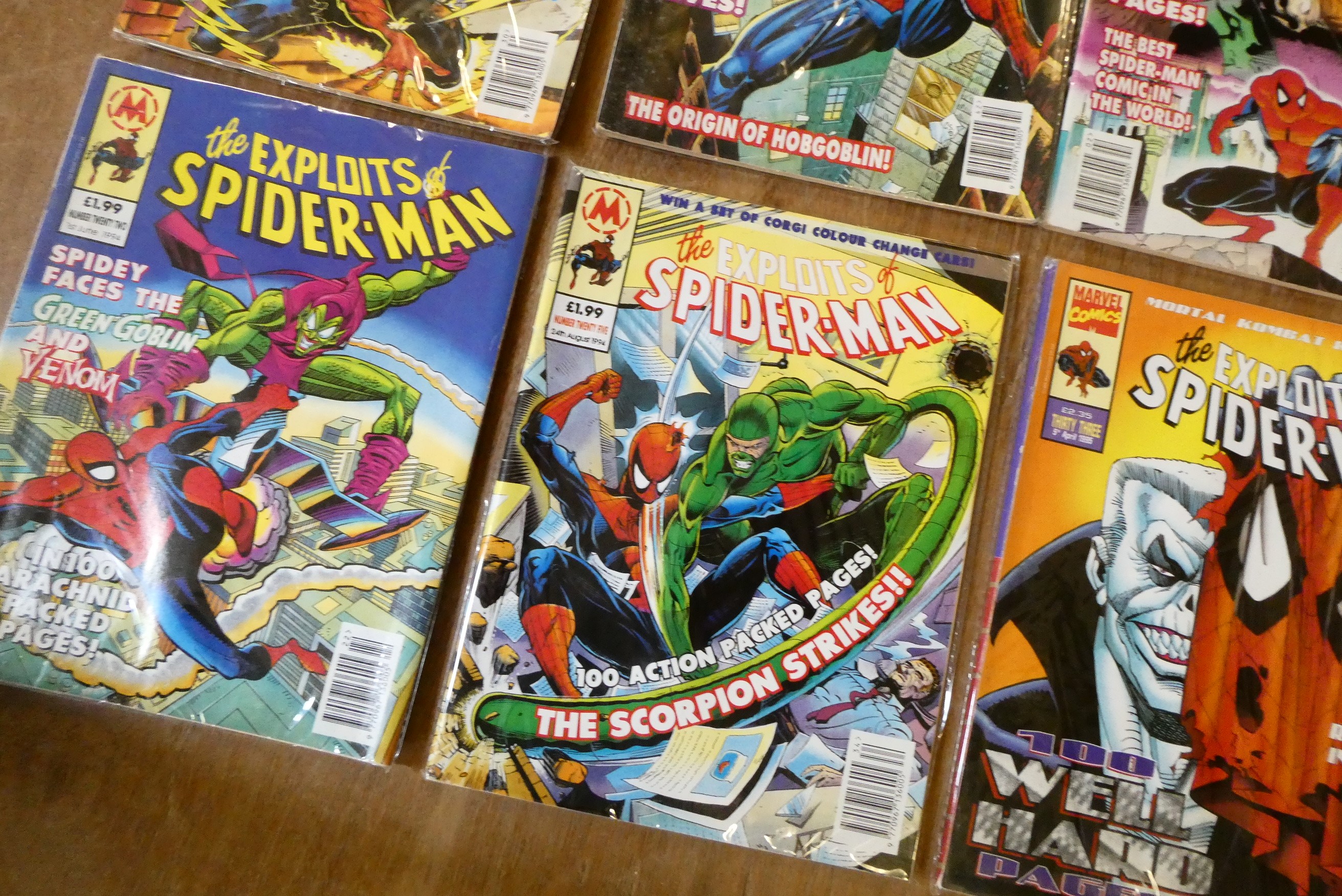 A collection of Spiderman Marvel comics Image
