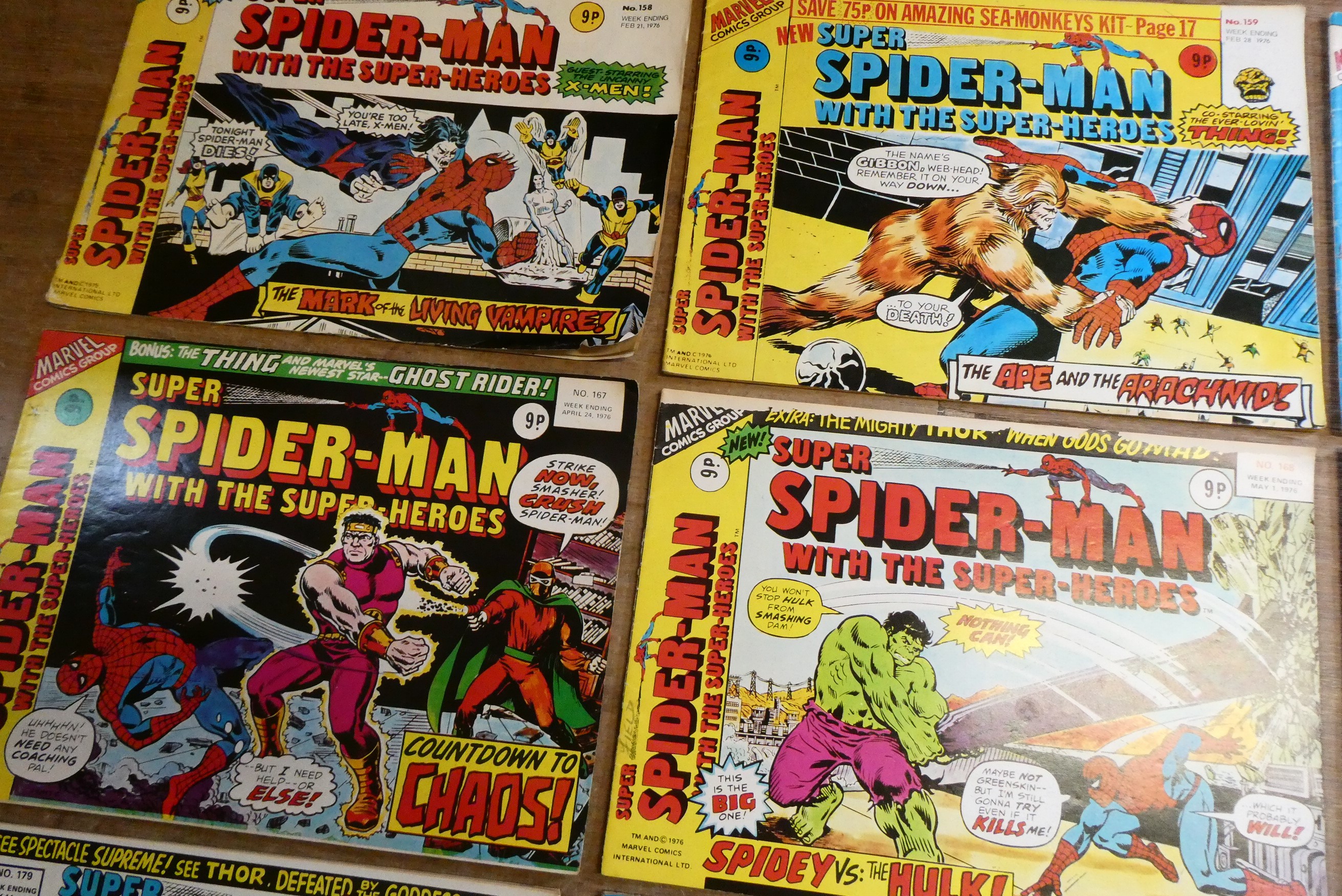 A collection of Spiderman Marvel comics Image