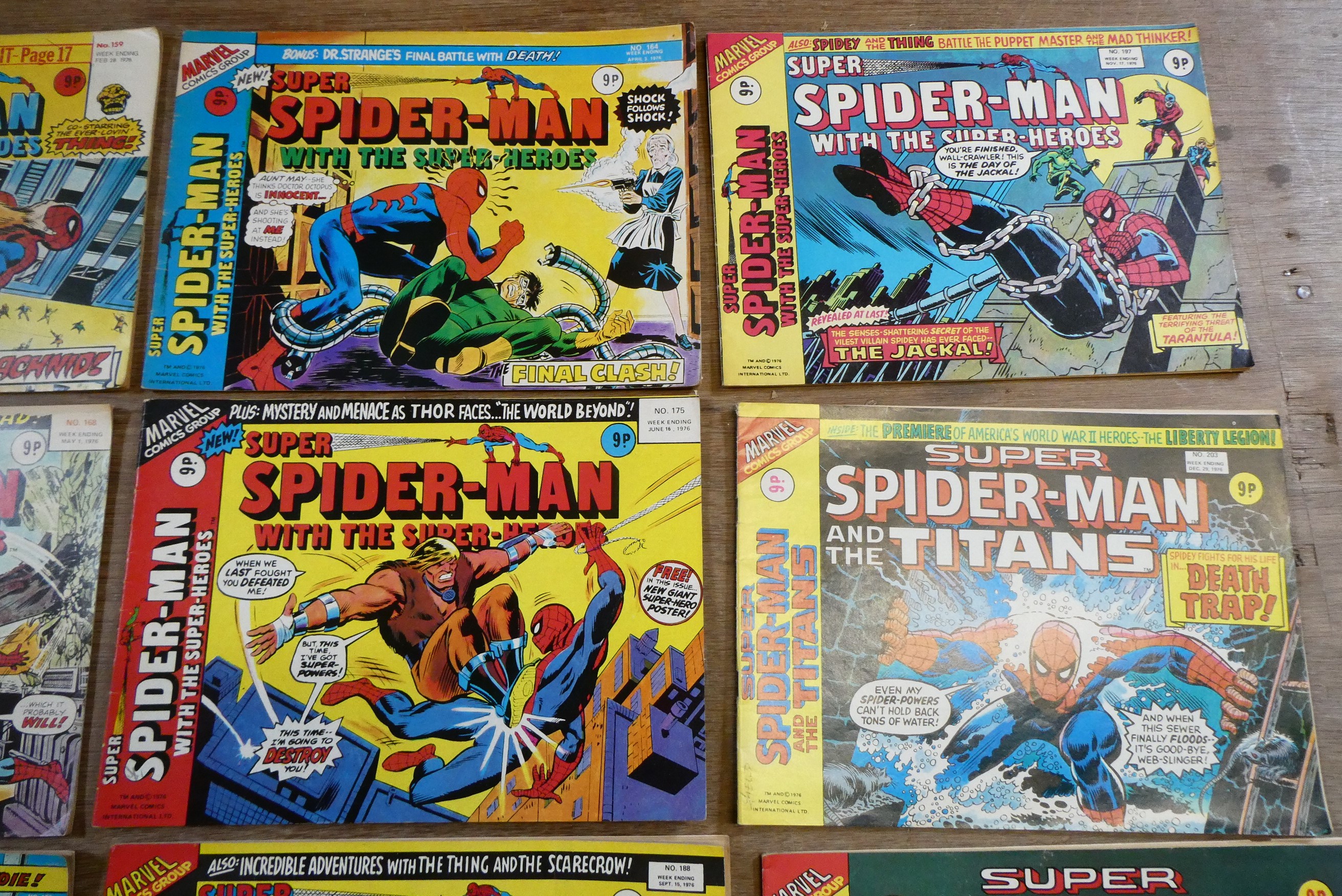 A collection of Spiderman Marvel comics Image