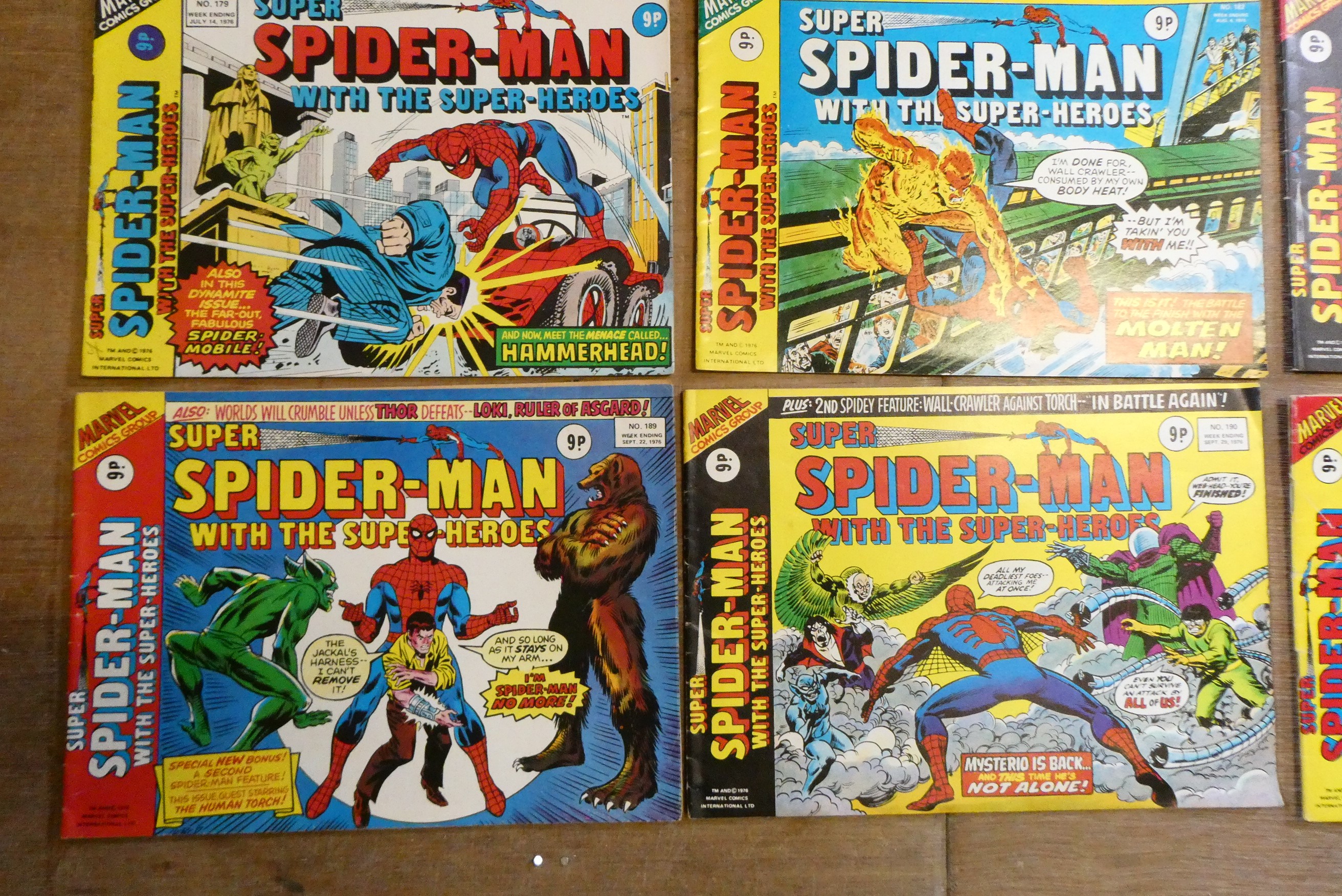 A collection of Spiderman Marvel comics Image