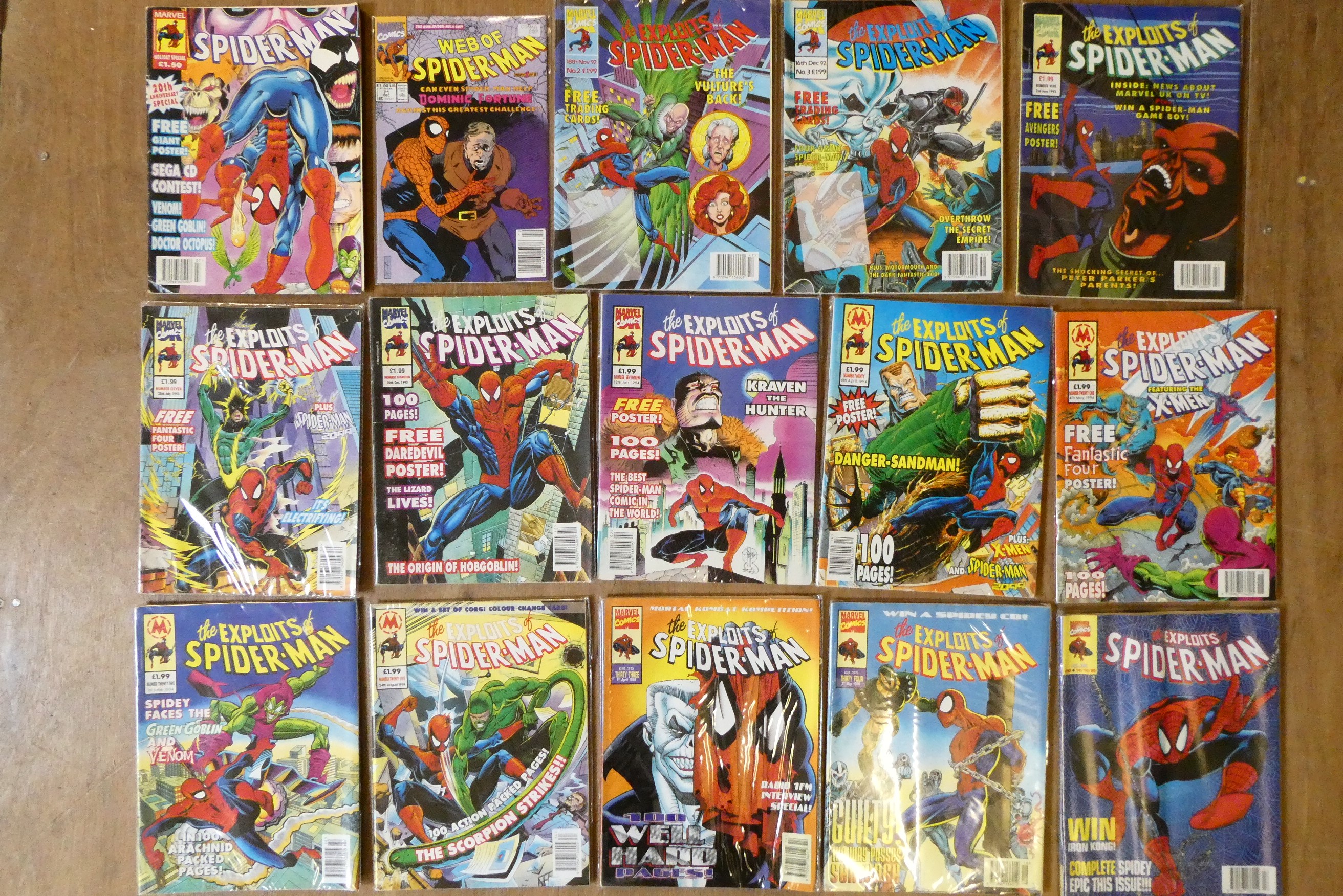 A collection of Spiderman Marvel comics Image