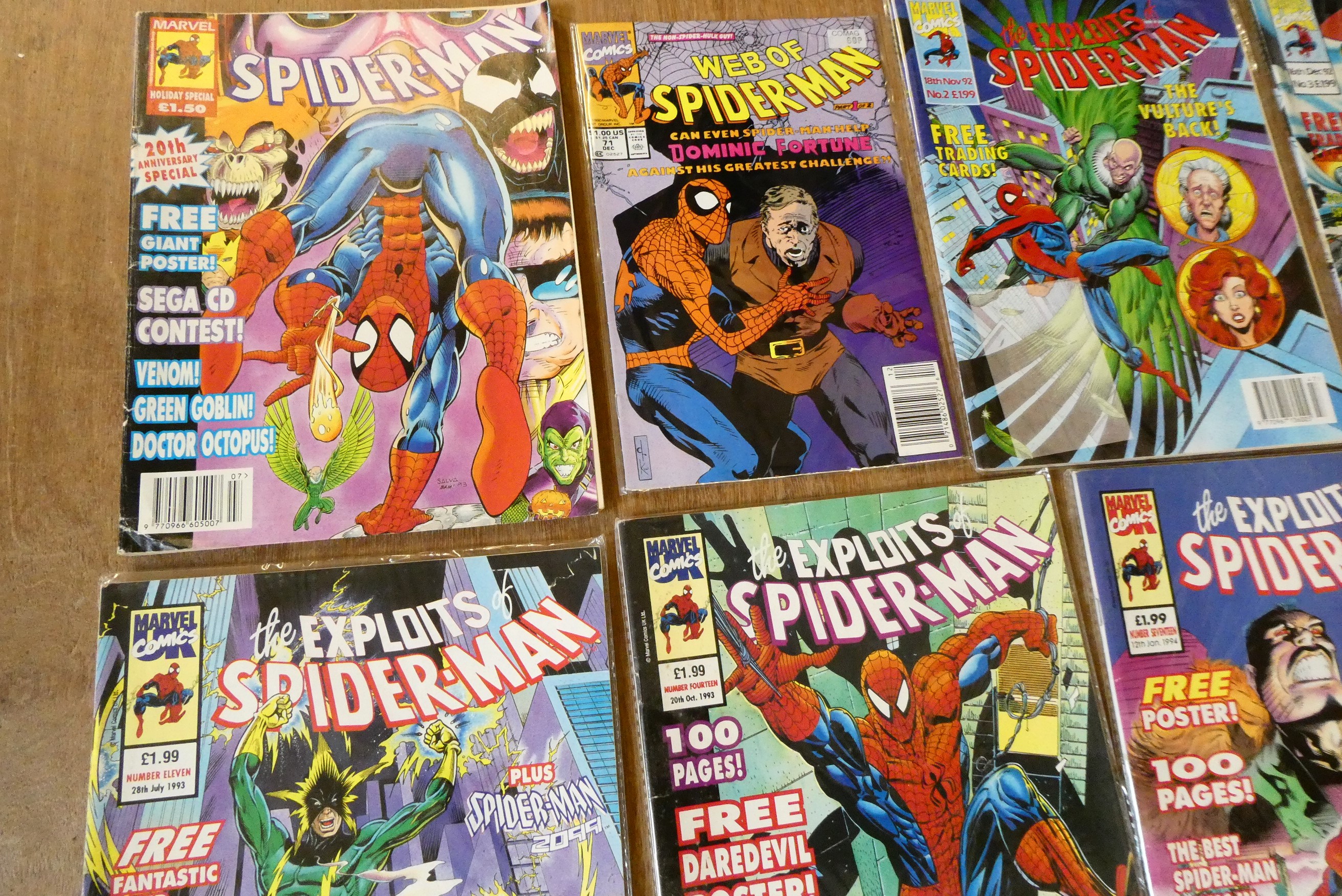 A collection of Spiderman Marvel comics Image