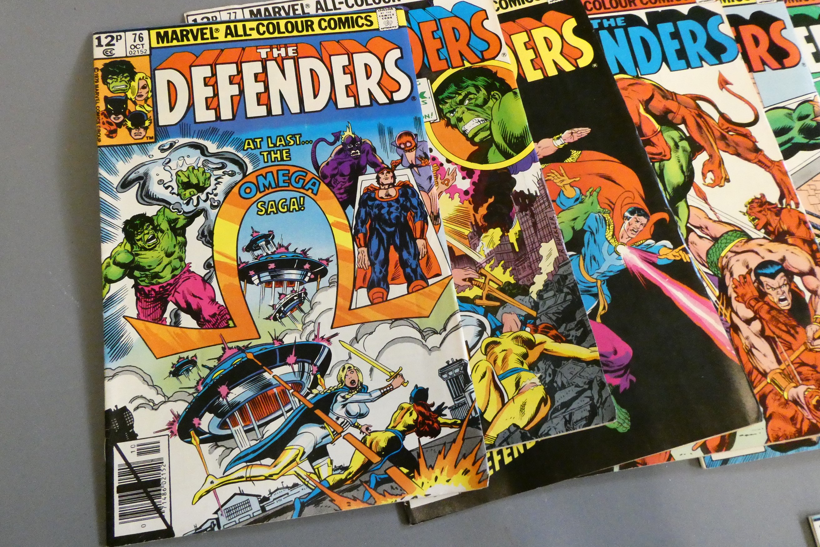 A collection of 26 Marvel comics from the late 1970s and 1980s, comprising 16 The Defenders and 19 Image