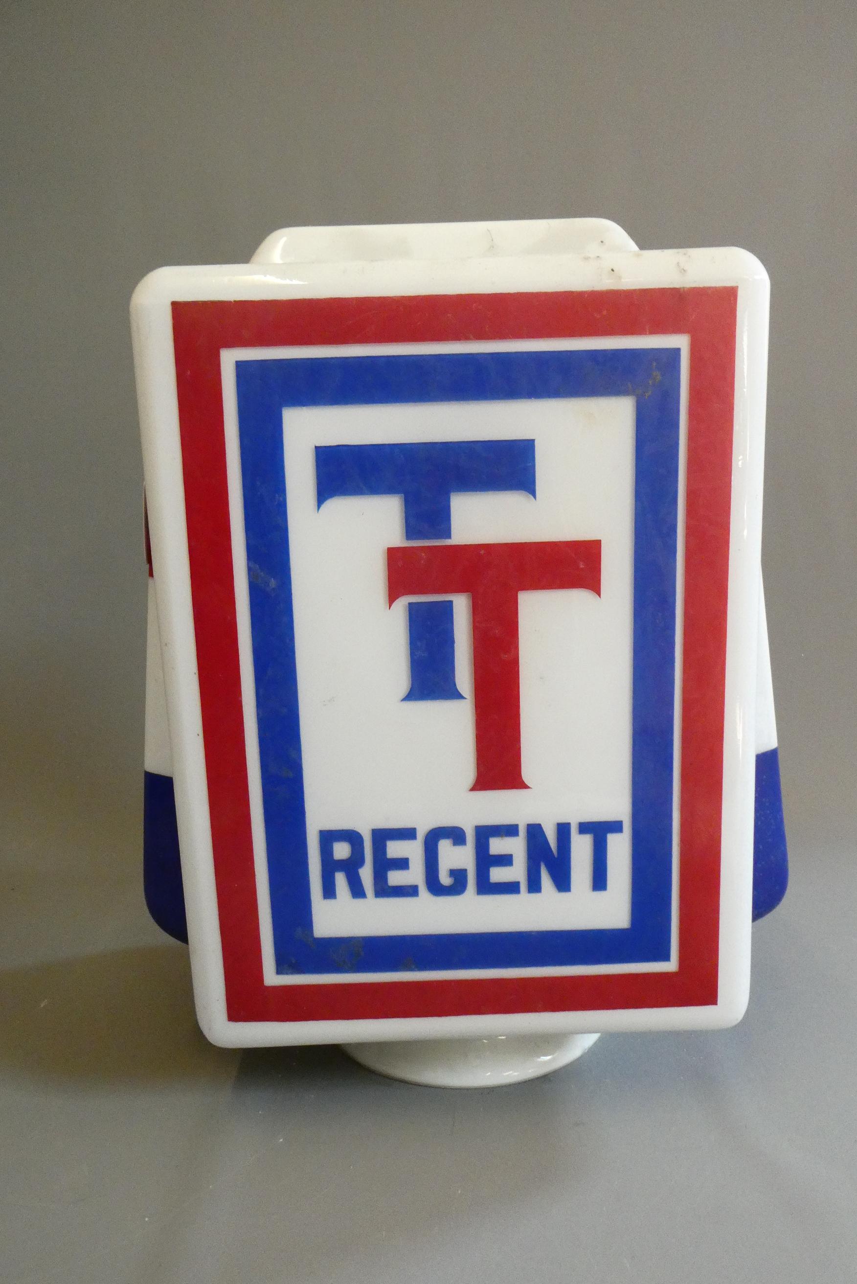 Regent TT petrol pump glass globe Image