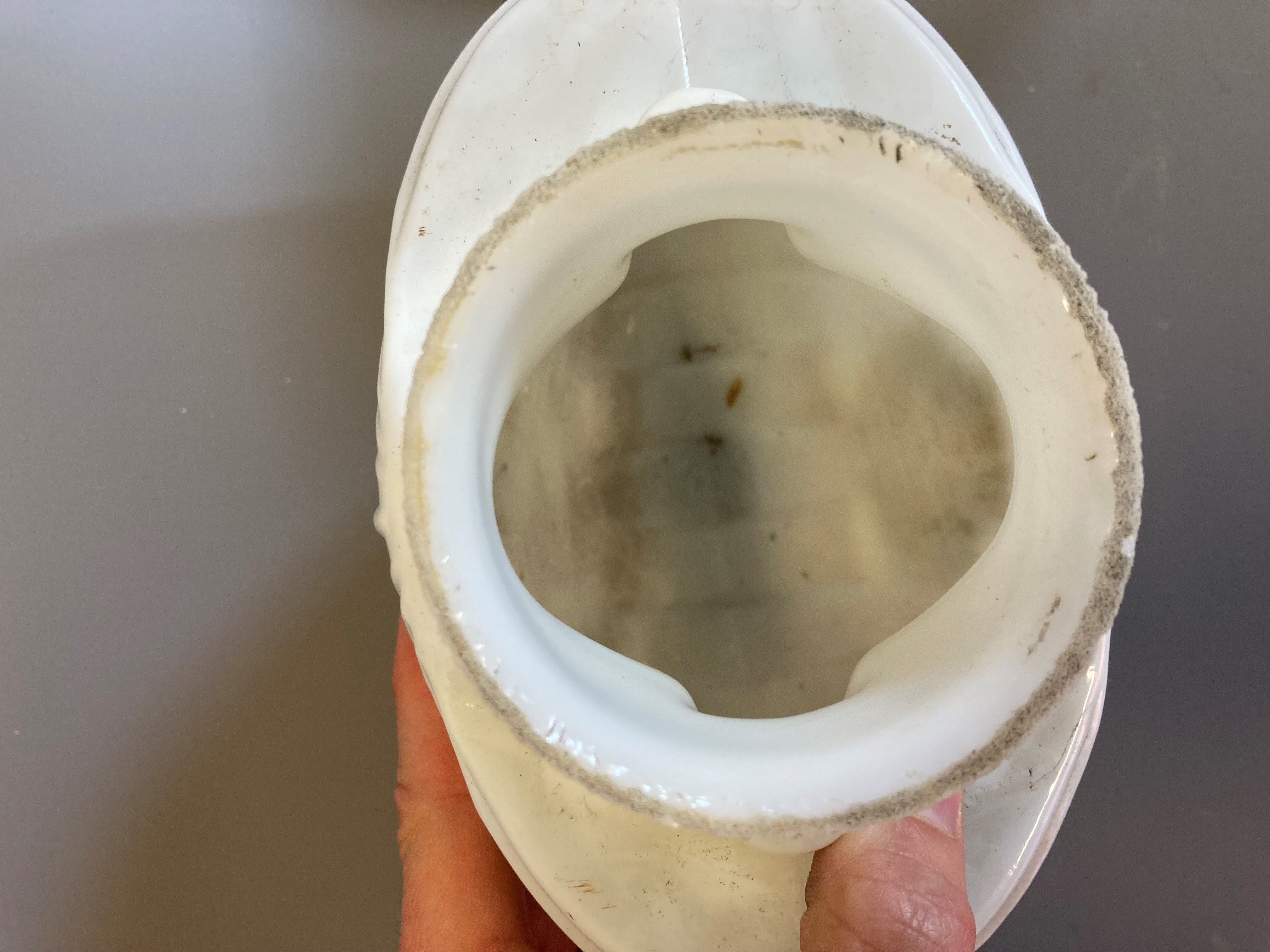 Four small petrol pump type glass globes, including two Shell examples, minor faults to three, Image