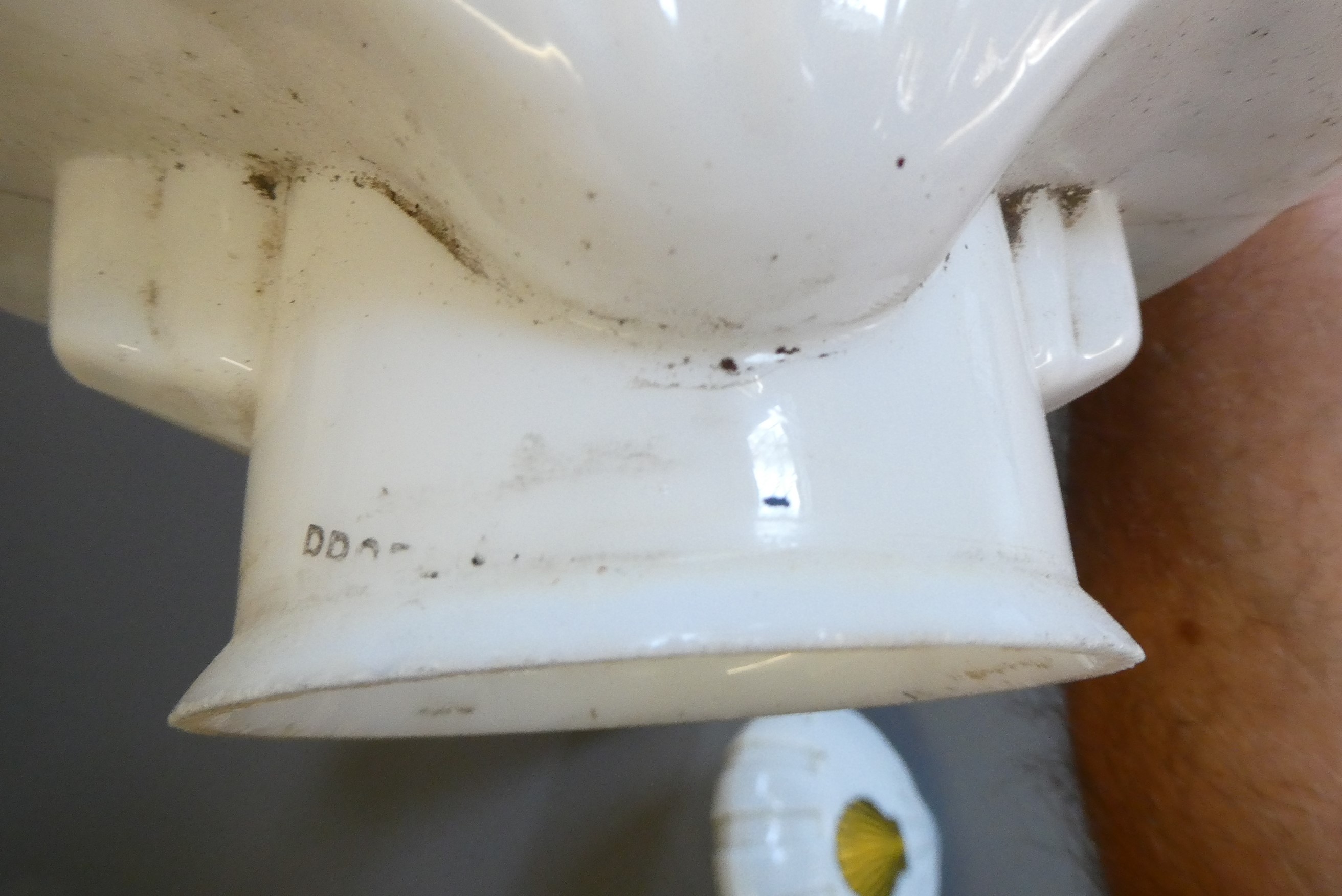 Four small petrol pump type glass globes, including two Shell examples, minor faults to three, Image