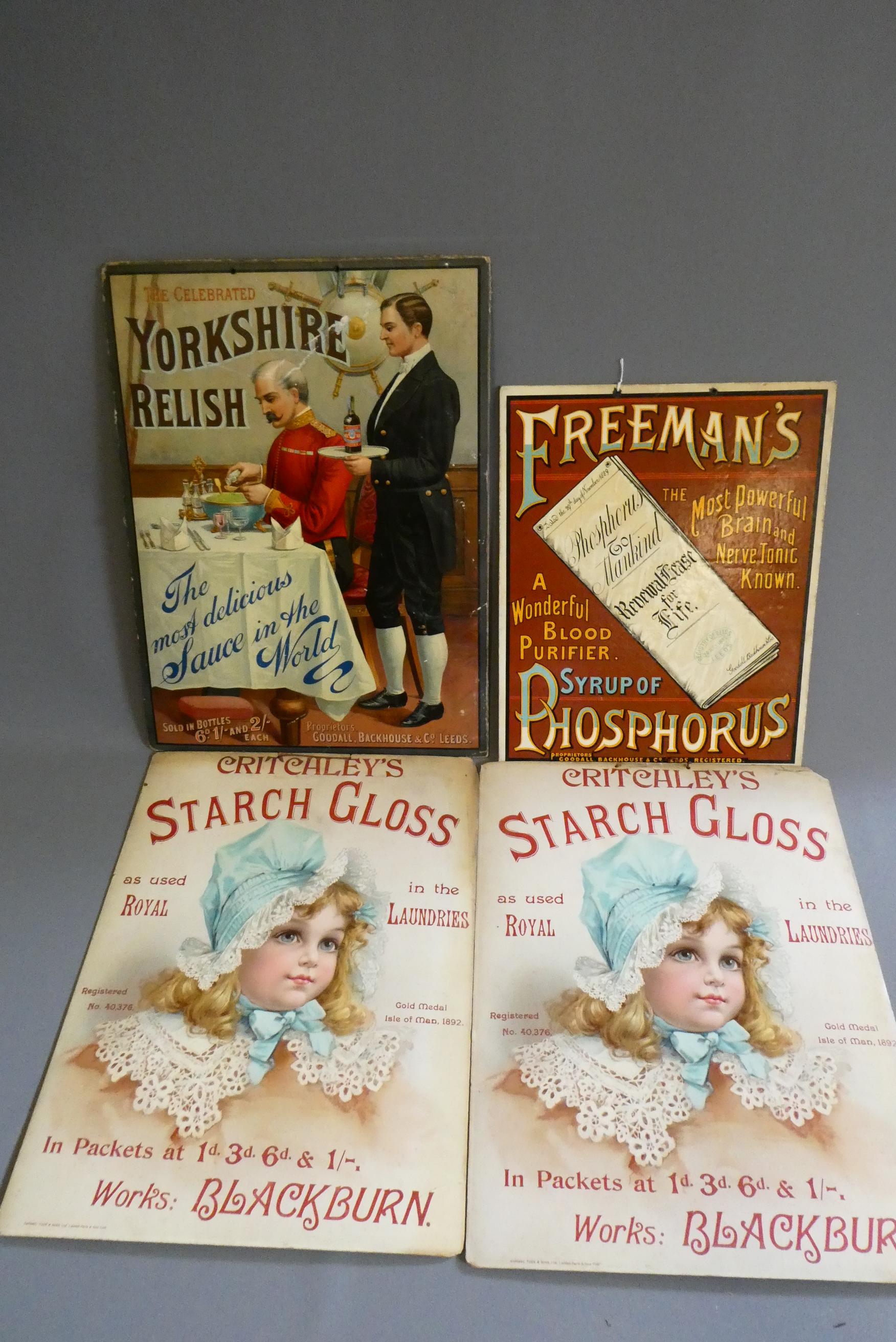 Four advertising boards Image