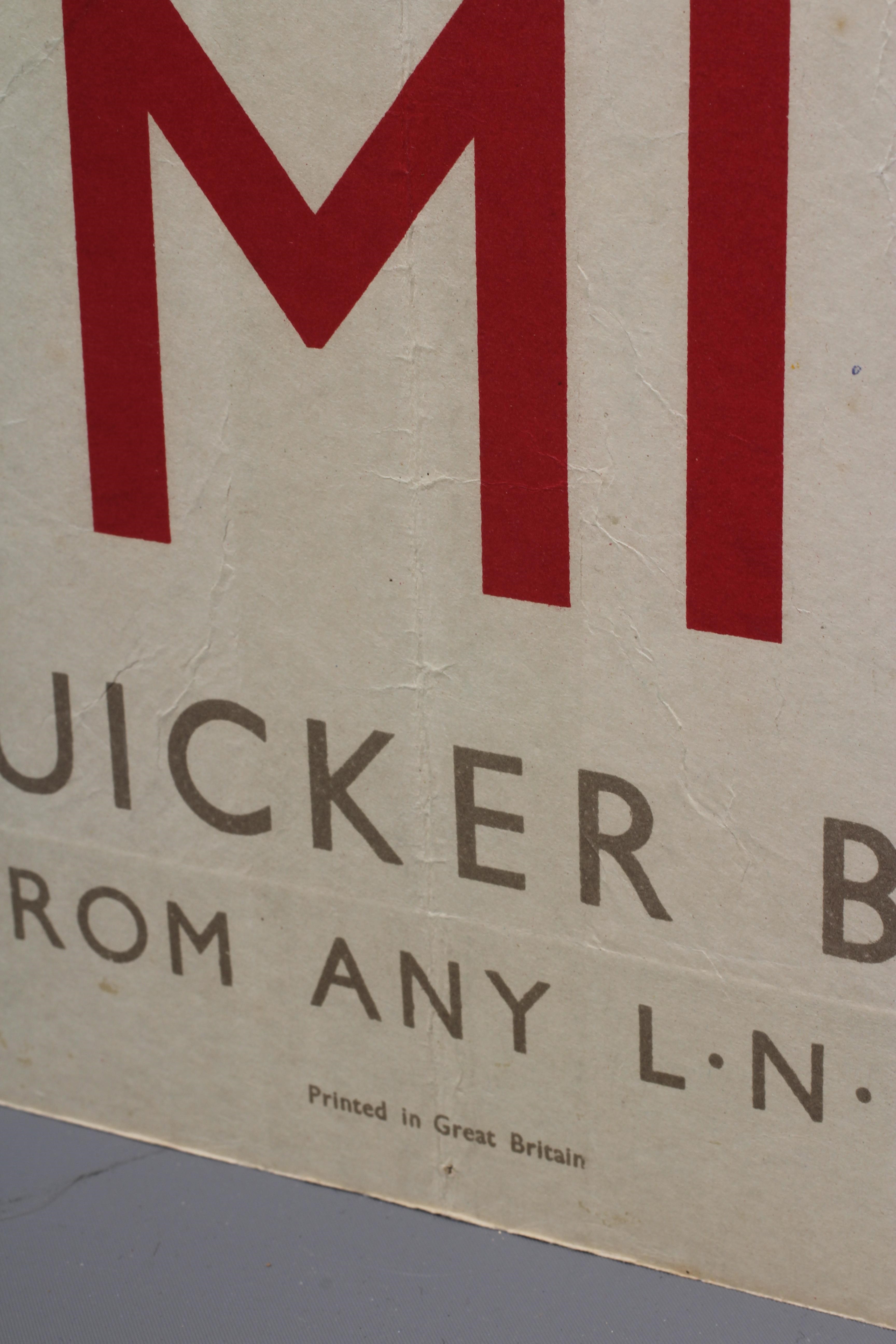 York Minster "It's Quicker by Rail" railway poster Image