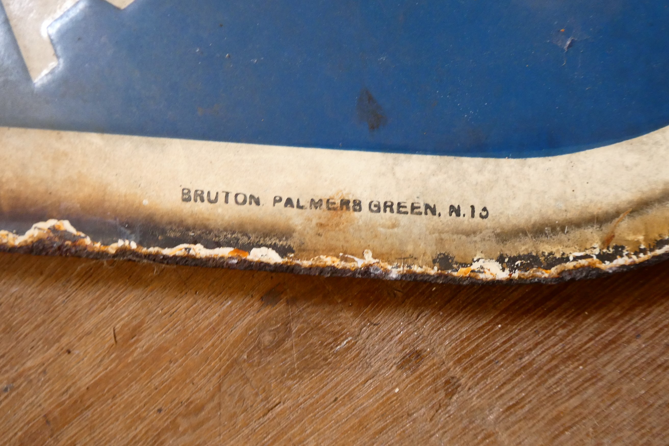 Two enamel signs, comprising a 22 5/8" RAC diamond shaped sign and a 30" CO2 warning sign by The Image