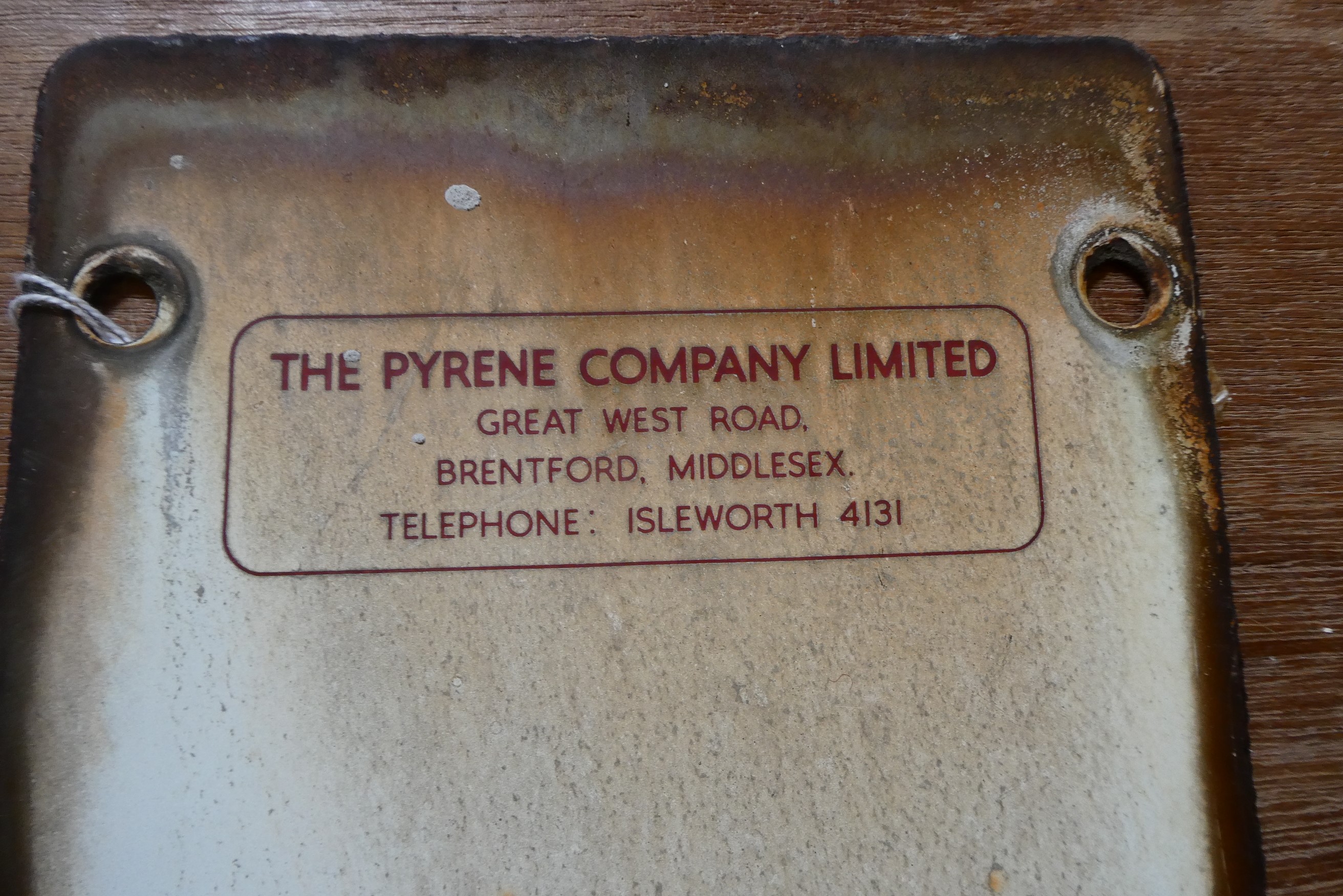 Two enamel signs, comprising a 22 5/8" RAC diamond shaped sign and a 30" CO2 warning sign by The Image