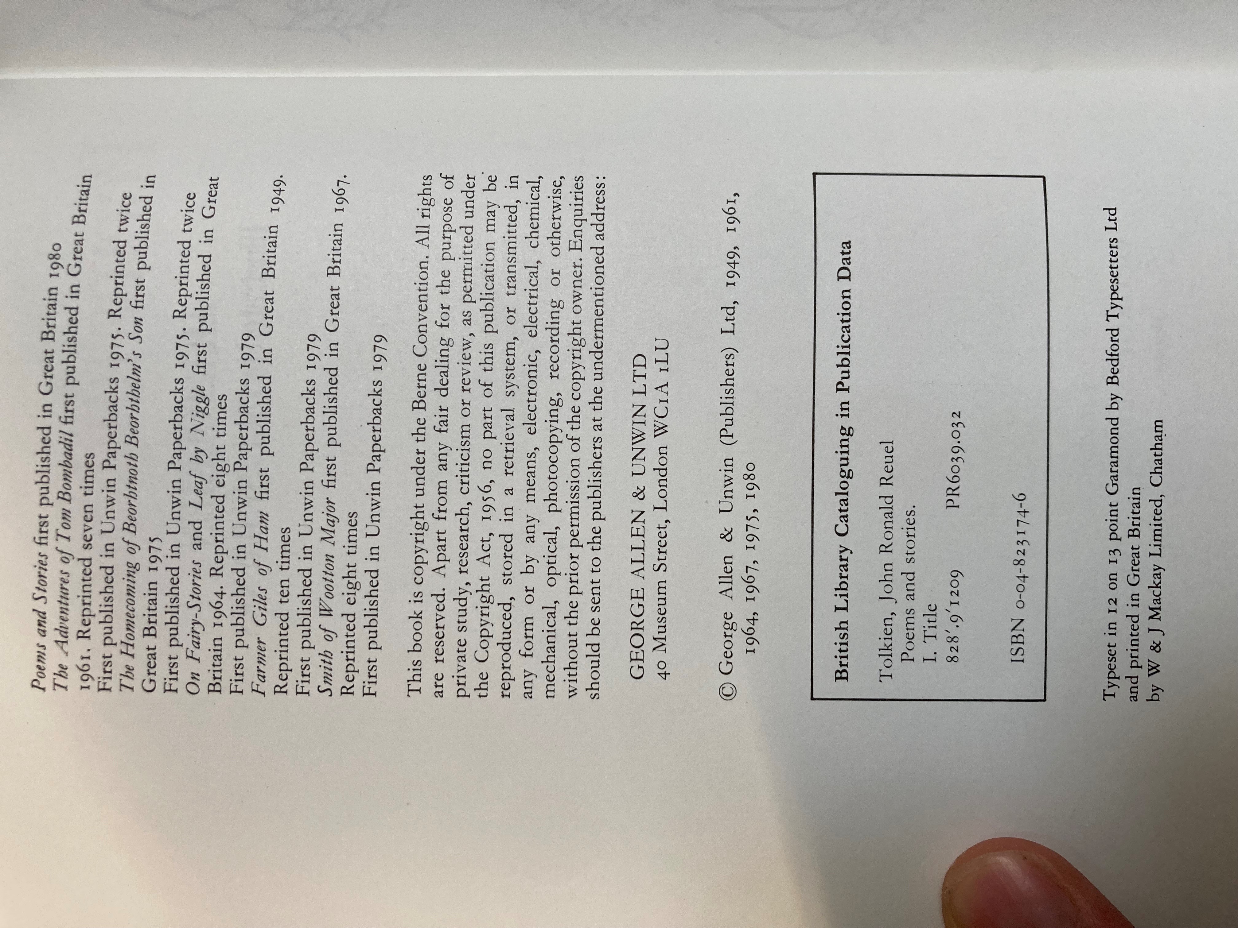 Poems and Stories by J. R. R. Tolkien, de luxe edition, boxed, good, split to box corner (Est. plus Image