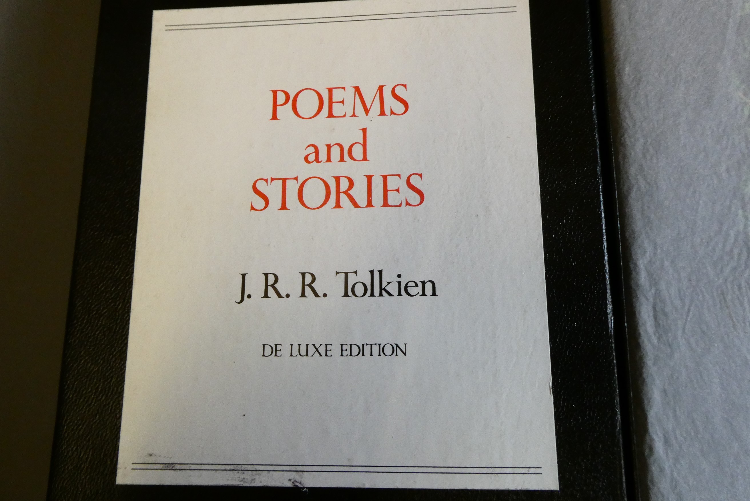 Poems and Stories by J. R. R. Tolkien, de luxe edition, boxed, good, split to box corner (Est. plus Image