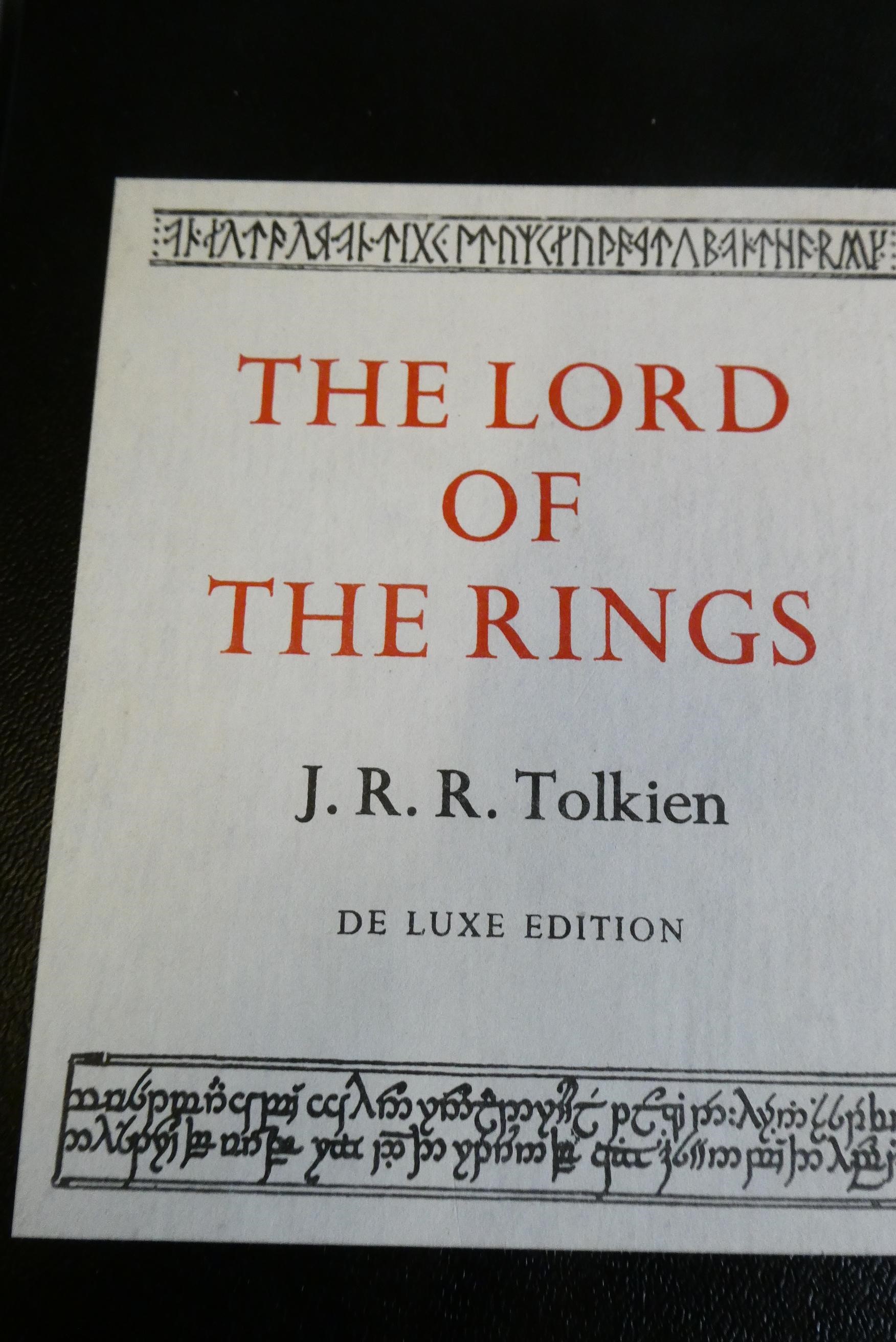 The Lord Of The Rings, J. R. R. Tolkien, de luxe edition, boxed, good (Est. plus 20% premium) Image
